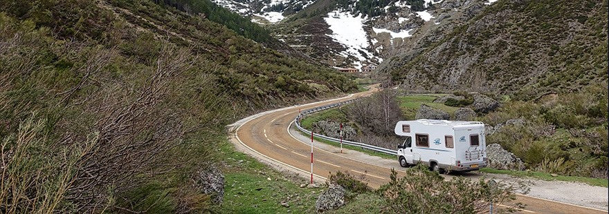 RV Camper on a Back Road
