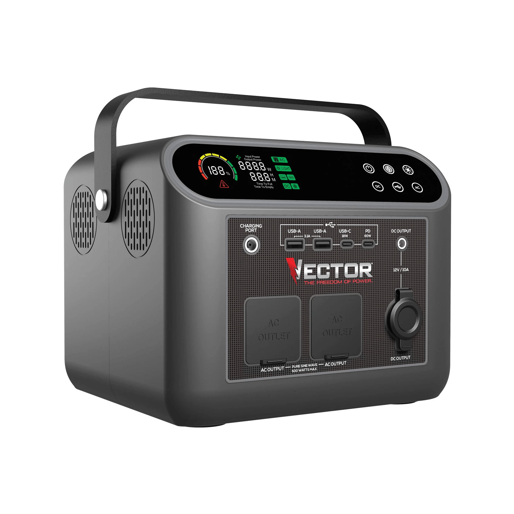 Vector BACC-VECLIPS6 666 WH Lithium Powerstation w/ 500W Power Inverter