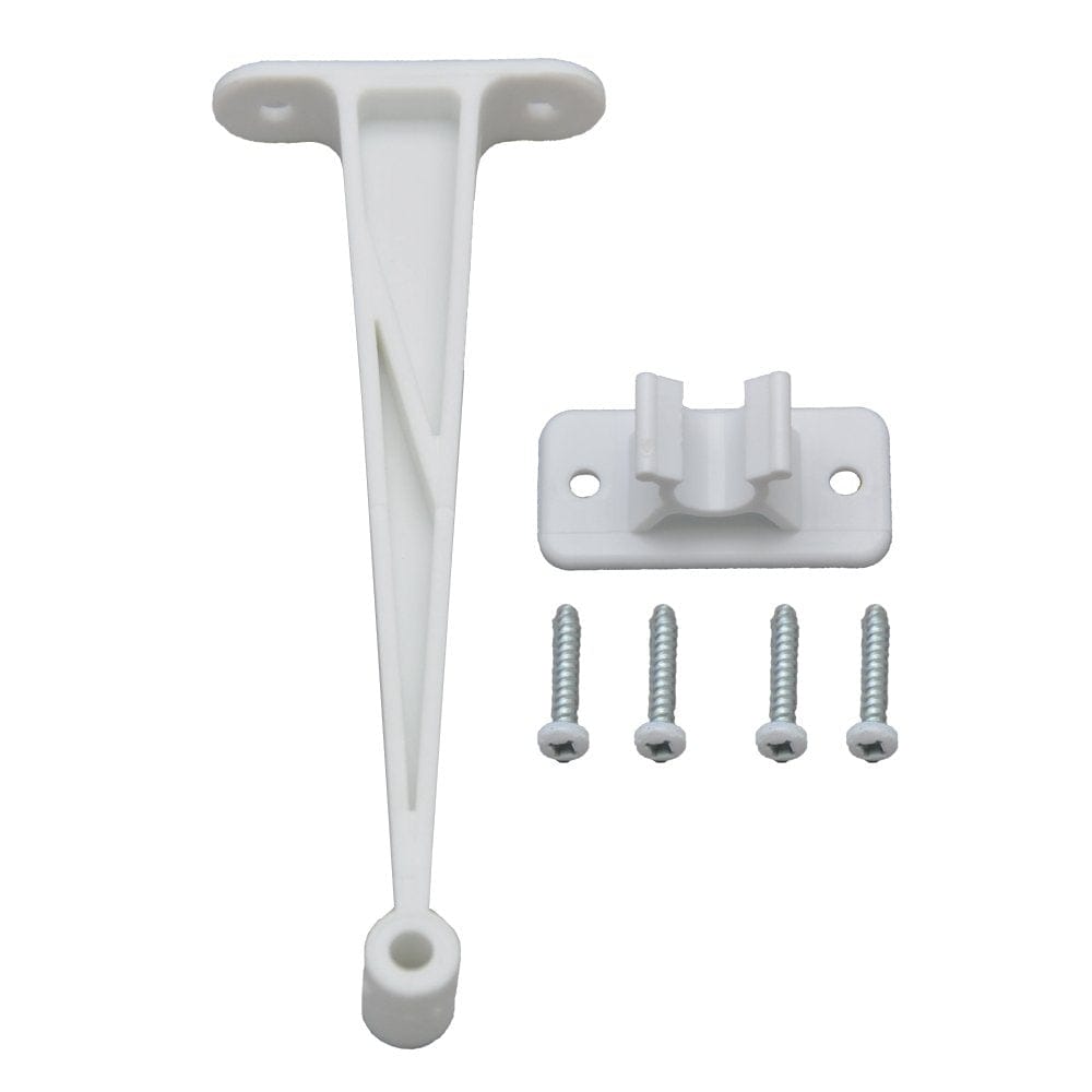 5 1/2" White Plastic Door Holdback
