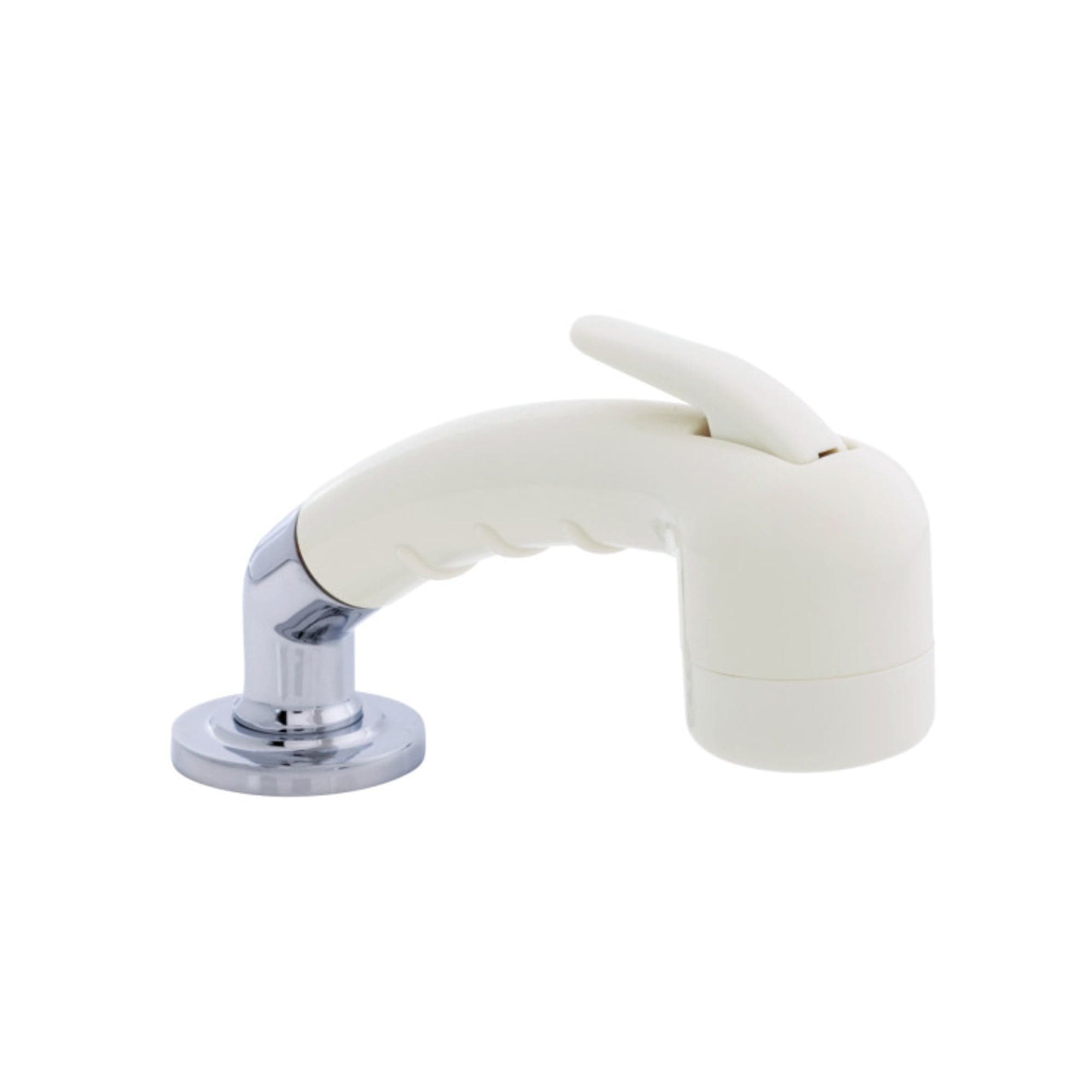 Deck-Mount Sprayer- Small Warm White w/Elbow, 6' White Hose, Low Profile Holder 134-0020-WH-R