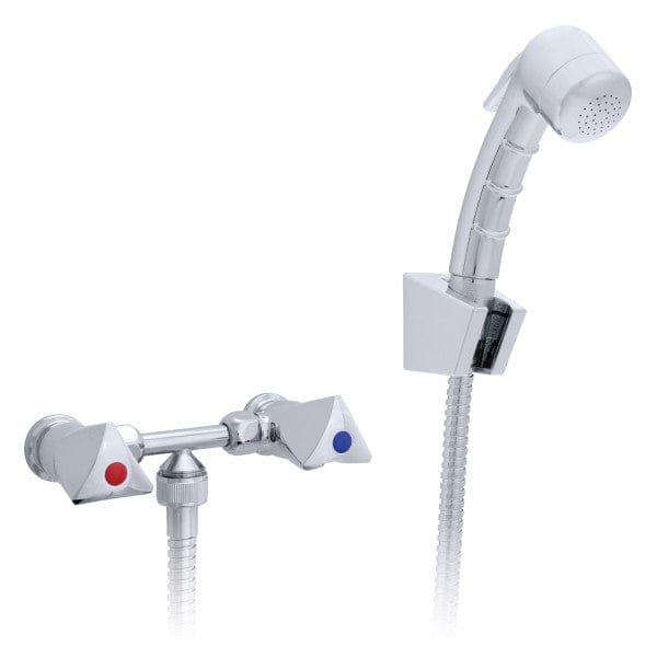 Trinidad- 2H External Shower Mixer (Small Chrome Sprayer, 6' Stainless Steel Hose) (Chrome) Ambassador Marine 134-0207-CP