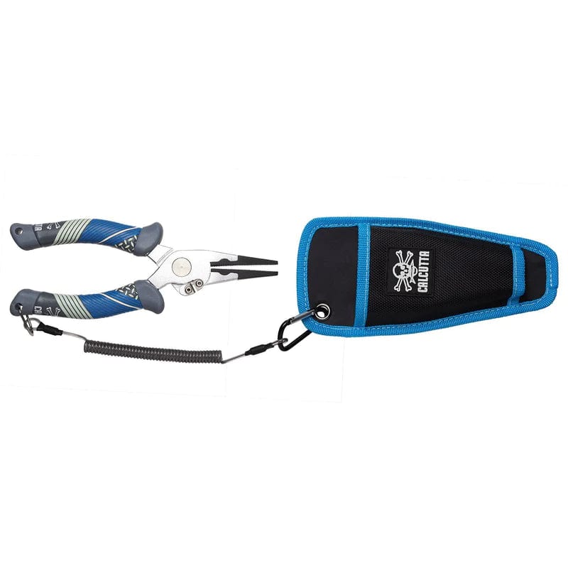 Squall Aluminum Plier Straight Jaw w/Side Cutter 7.5" w/Sheath and Lanyard - Calcutta CSAPRP7