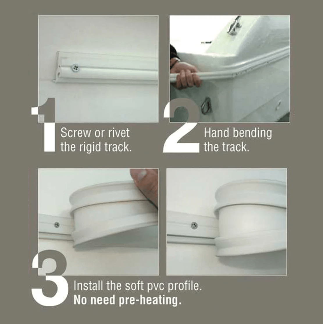 Tessilmare T130-140-110-W1/B1 Radial 40 Rub Rail Kit