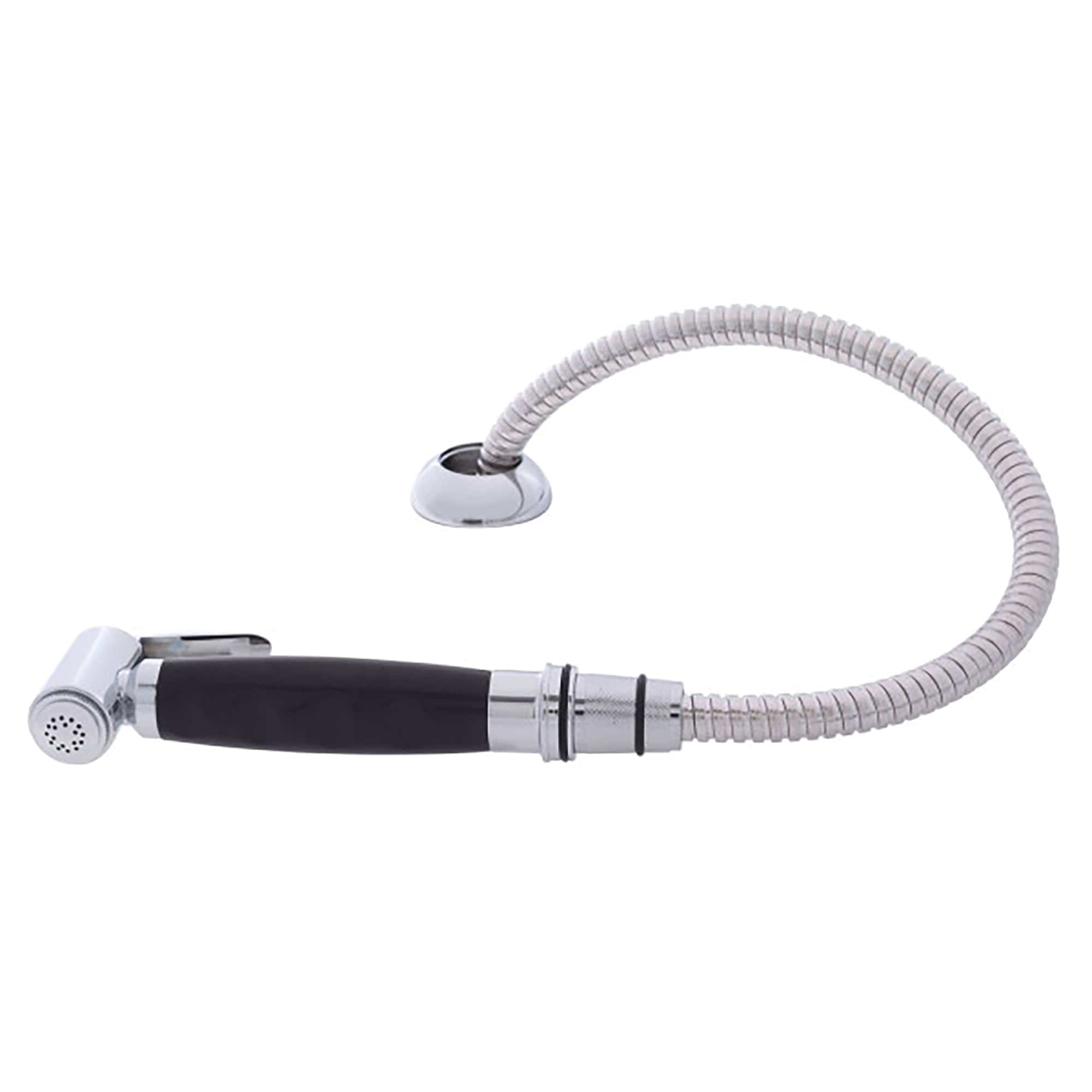 Deck Mount Sprayer Hammer-Head Black Sprayer, 6' SS Hose Ambassador Marine 134-0044-KP