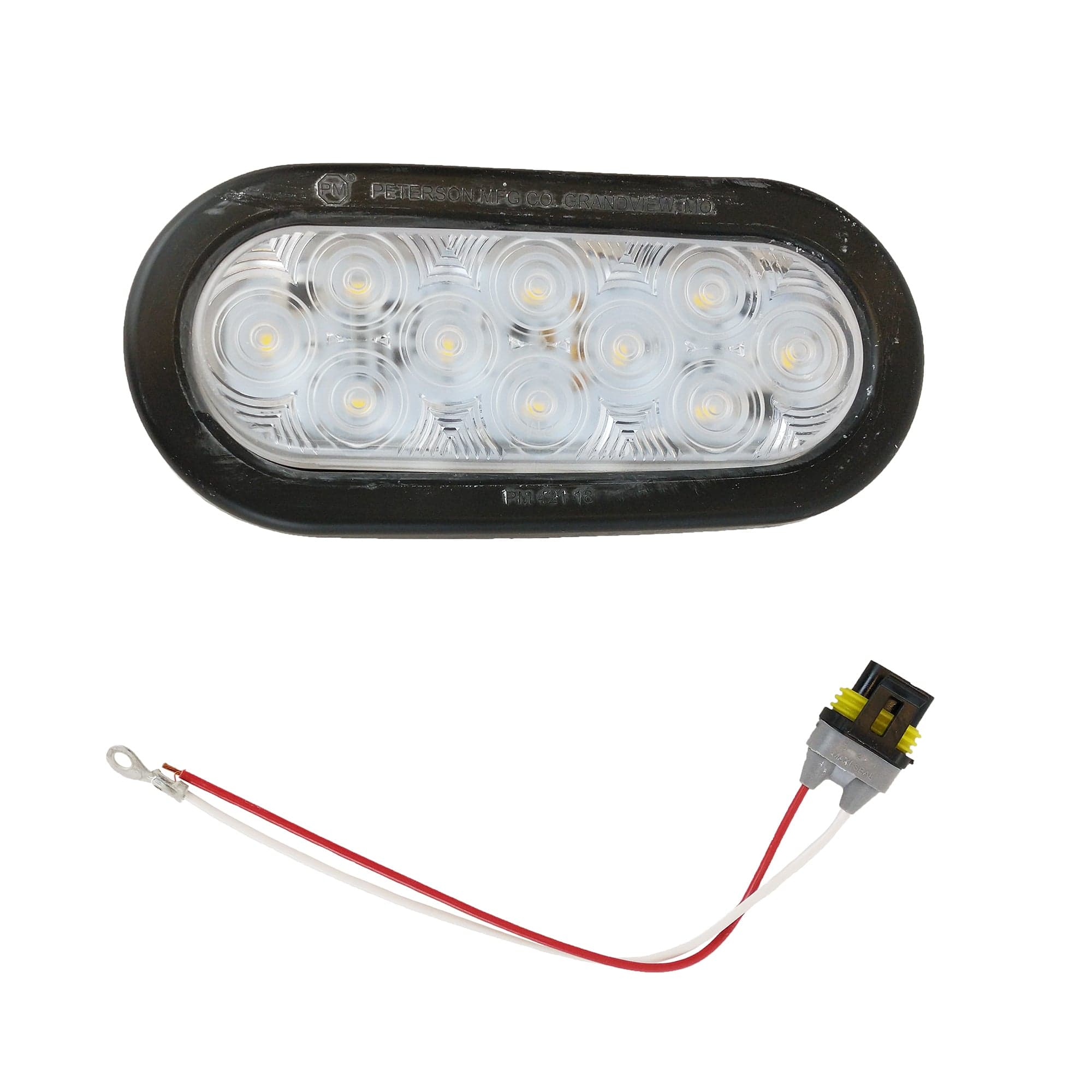 Anderson Marine LED Oval Back-Up Light, AMP, Clear Grommet Mount Kit - 1220KC-10