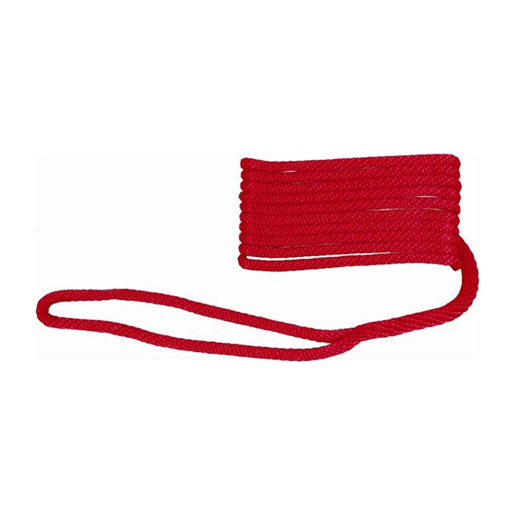 Solid Braided Multifilament Polypropylene Dock Line, 3/8" x 5 Feet, Red - Attwood 11749-7
