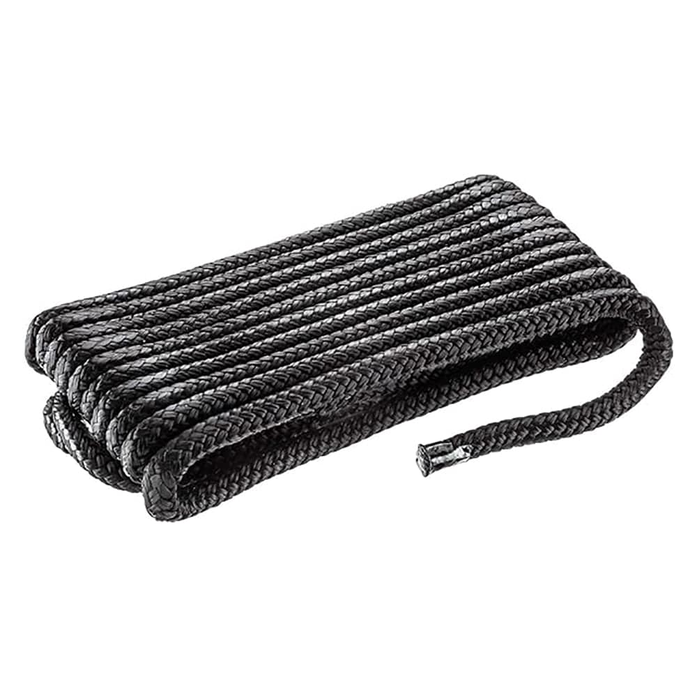 Premium 3/8" D x 20' L Black Nylon Double Braid Dock Line - Attwood 117608-7