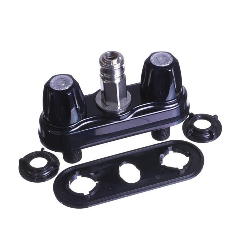B&B Molders 94139 Faucet, 4" On Center with 1/2" Quick Disconnect, Black