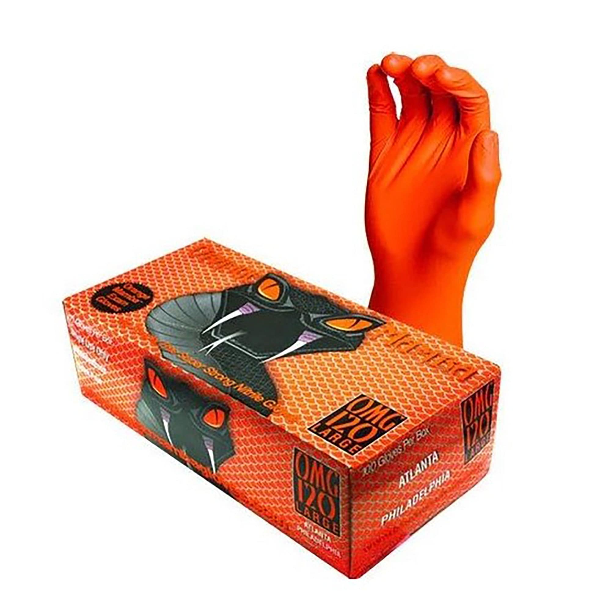 TORQUE Grip ORANGE Nitrile 8.0 mil XL OTG-130