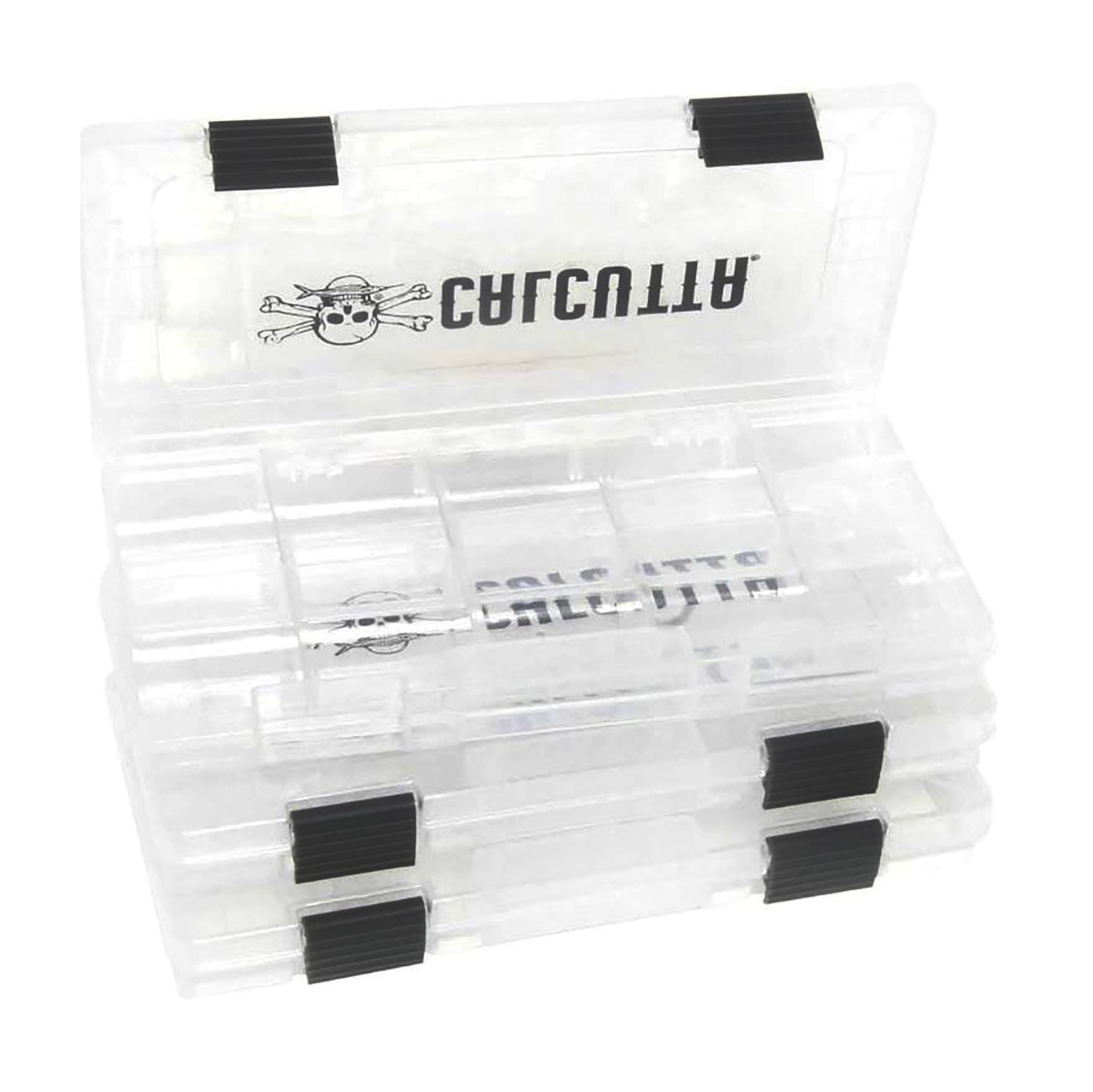 Calcutta 2-Latch Tackle Trays Size 3500 | Fishing Storage Box Organizer Case, 3 Pack