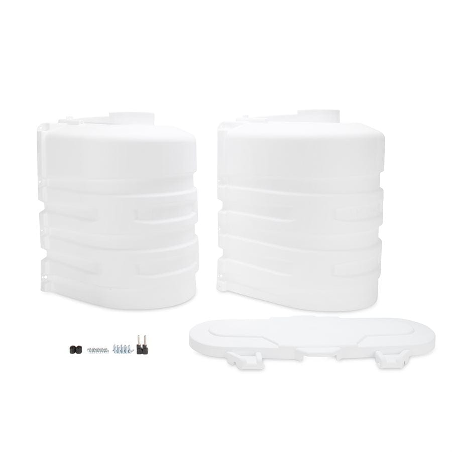 Camco 50503 Double RV Propane Tank Cover| 20 lb, White