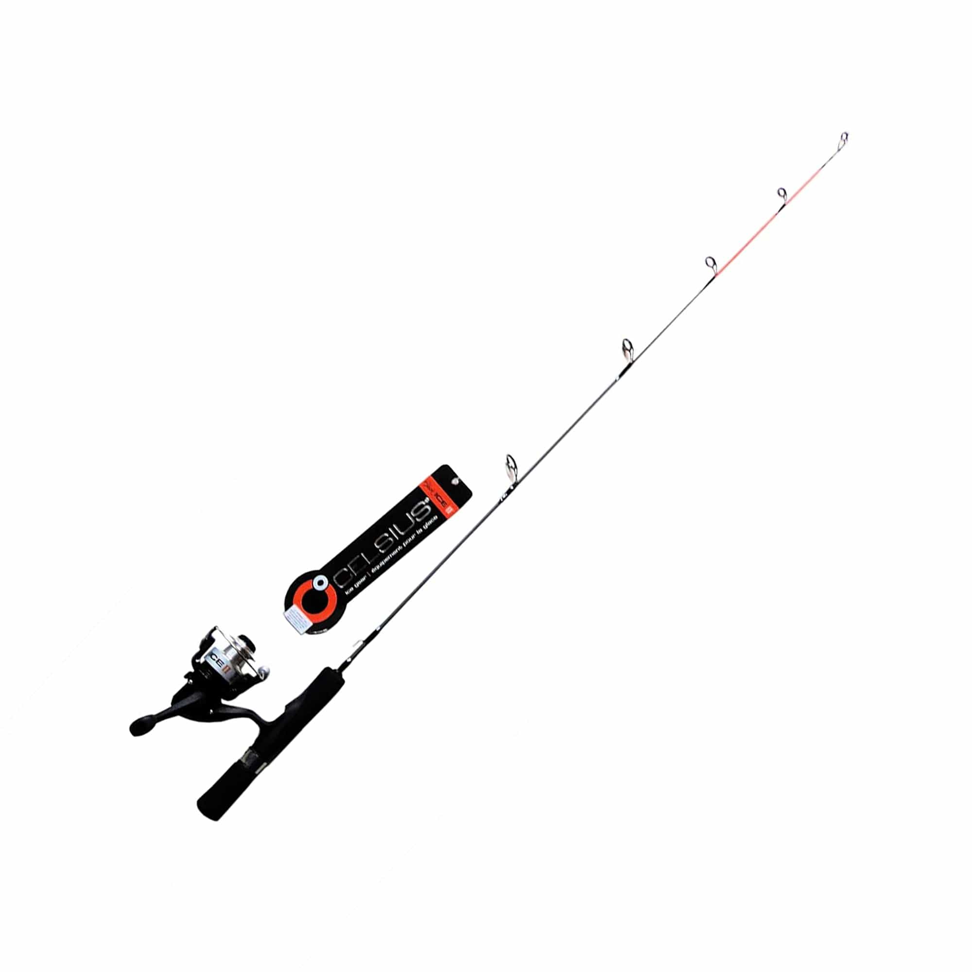 27" Black Ice II Fishing Jigging Rods , Light Spinning Ice Combo - Celsius CE-BLI27LC