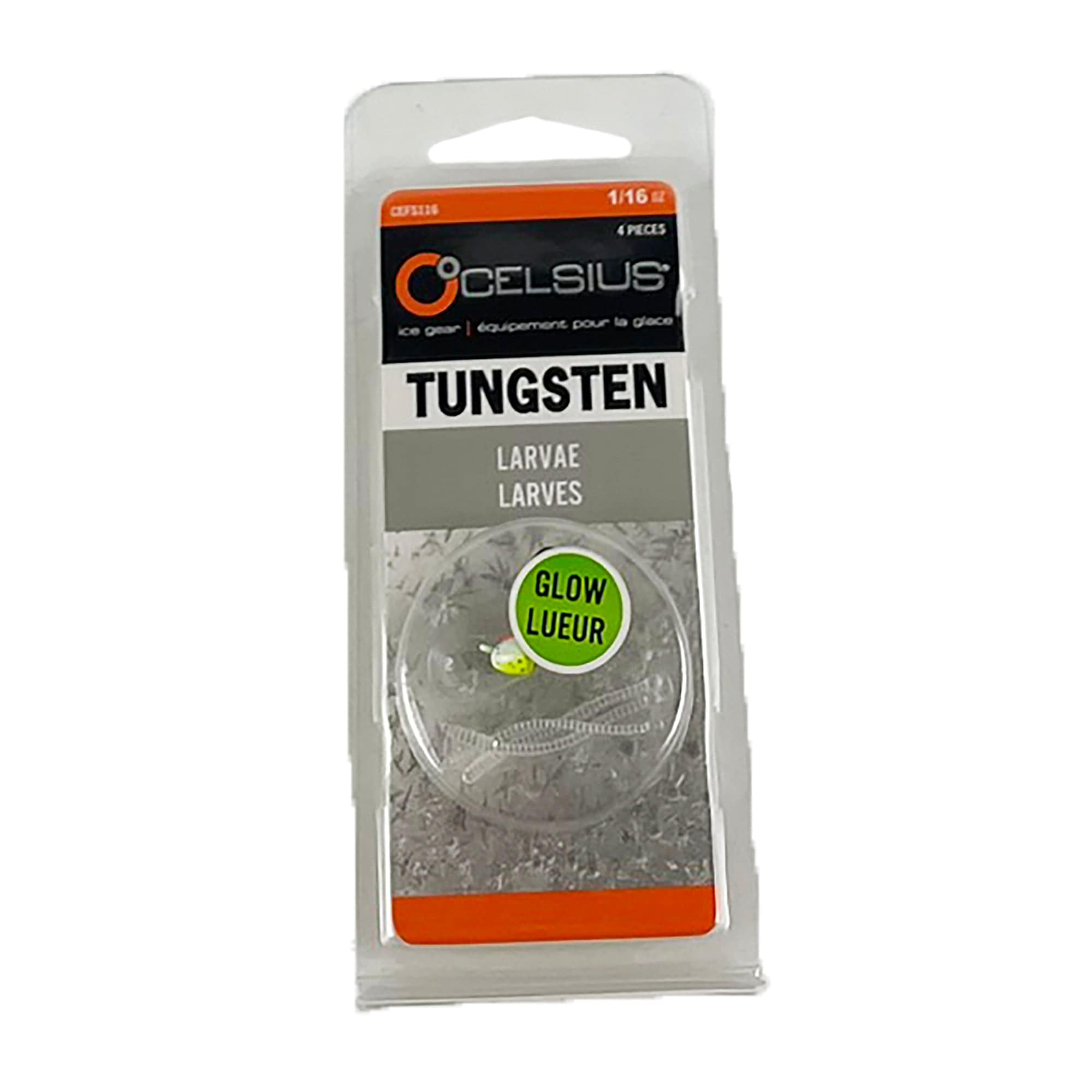 Celsius CEFS116-GCH Larvae Jig 1/16oz Glow/Chartreuse