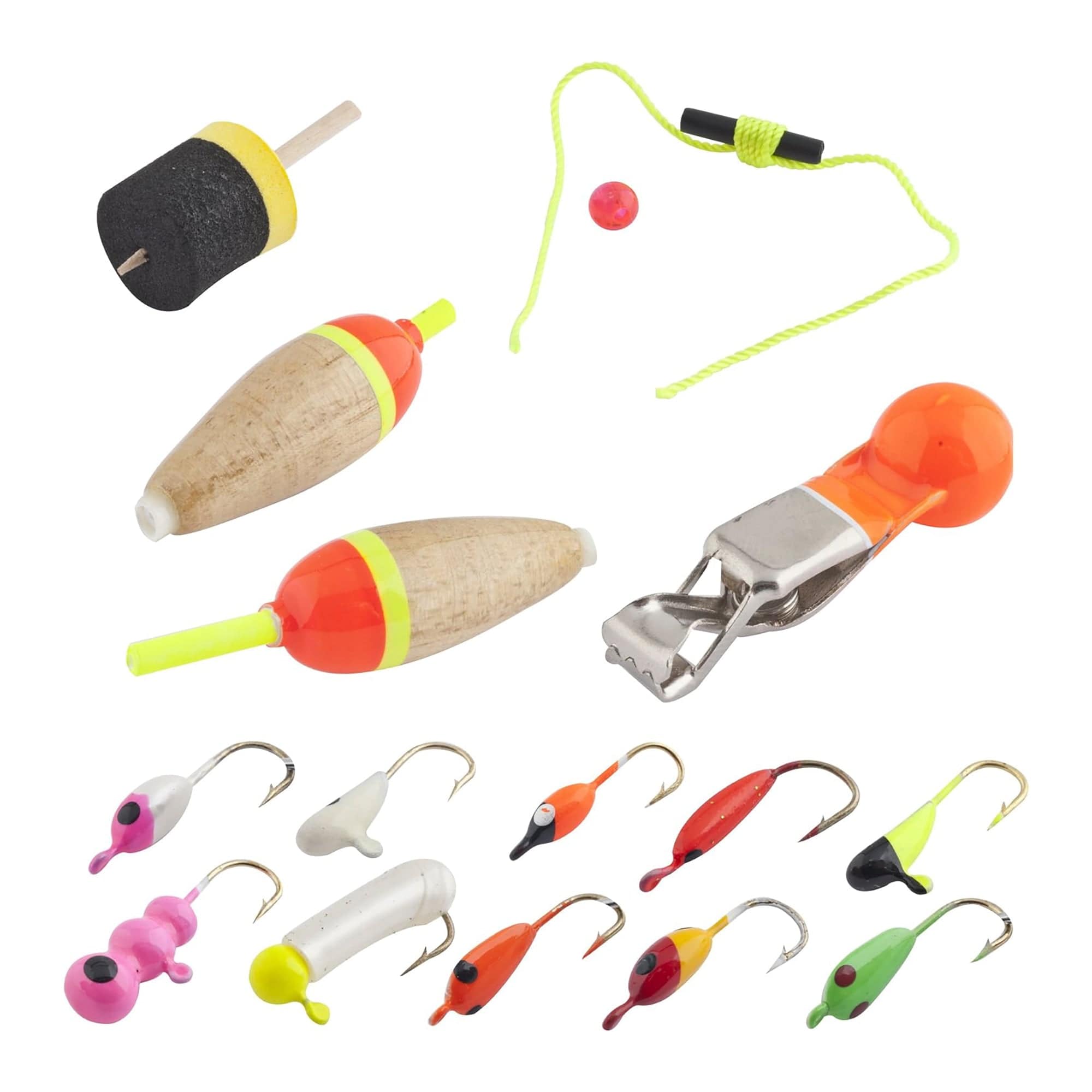 Ice Float and Jig Kit - 10 Jigs , 3 Float, Depth Finder - Celsius EC5C-3A I