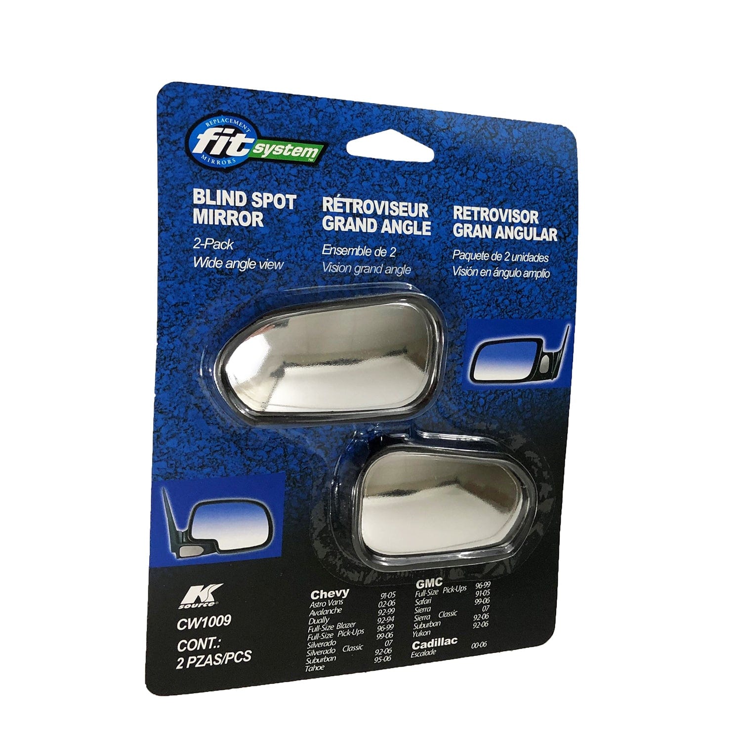 Fit Systems CW1009 Custom Spot Mirror, 91 - 07, Pair LH & RH