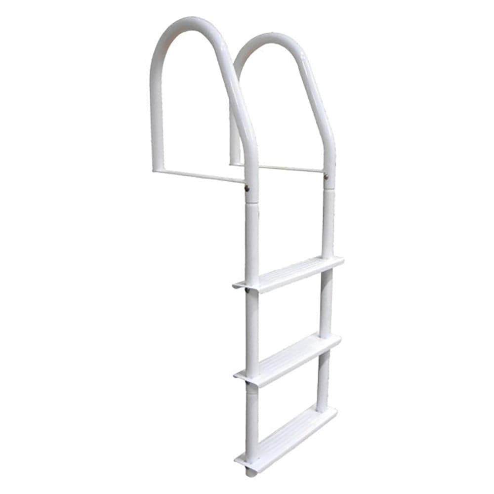 Tommy Docks 3-Step 15-in. Wide Aluminum Angled Boat Dock Ladder With Mounting Hardware For Seawalls And Stationary Dock Systems Td 60263