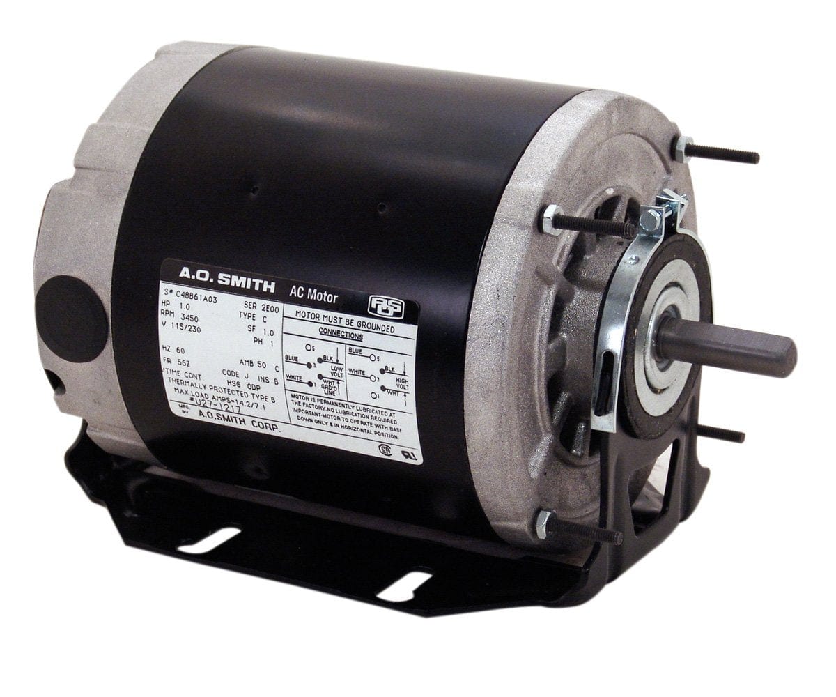 Century Belt Drive Motor: 1 Speed, Cradle Base Mount, 1/2 HP, 1,725 RPM GF2054D