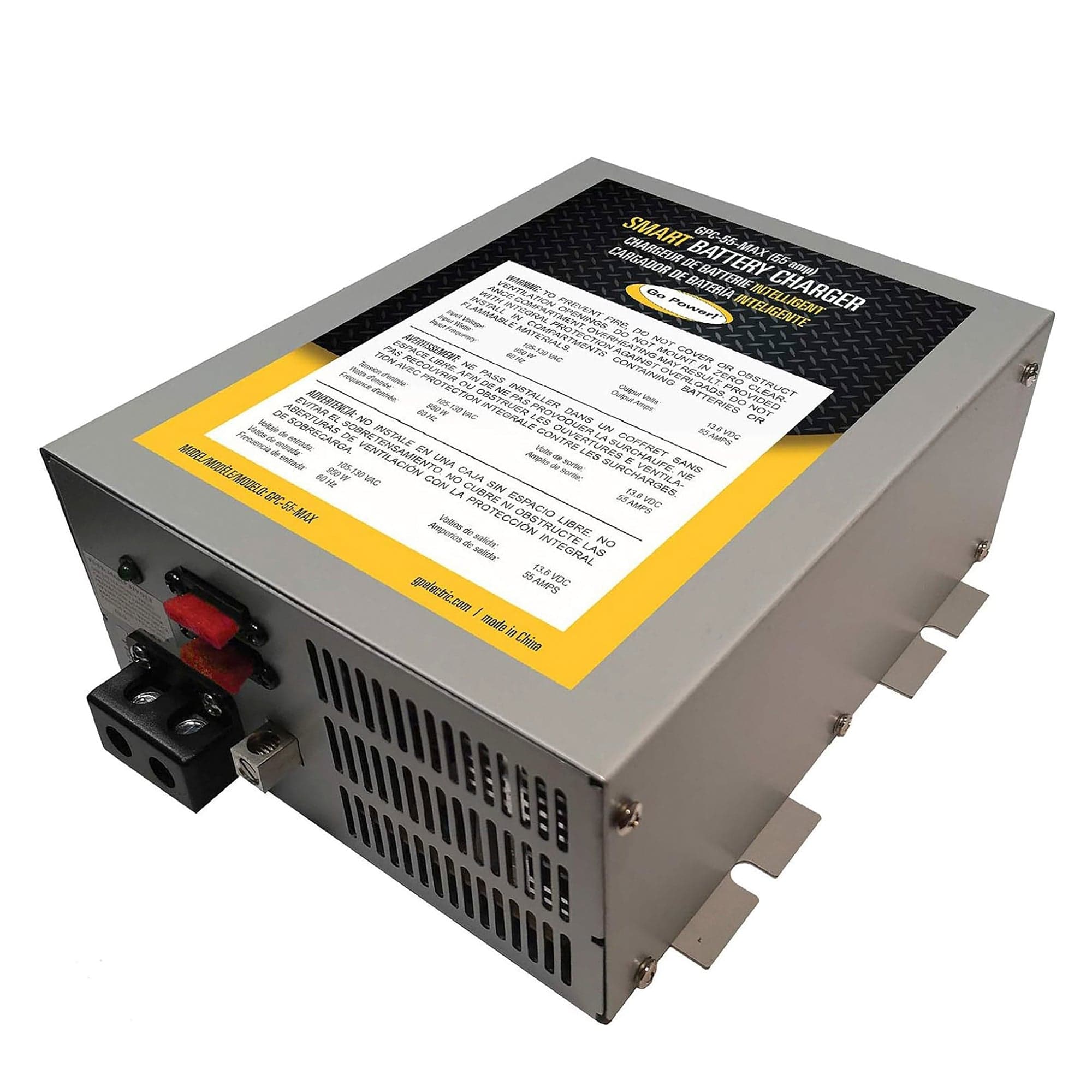 55 Amp 4-Stage Converter / Battery Charger , 12V 1 Bank - Go Power GPC-55-MAX