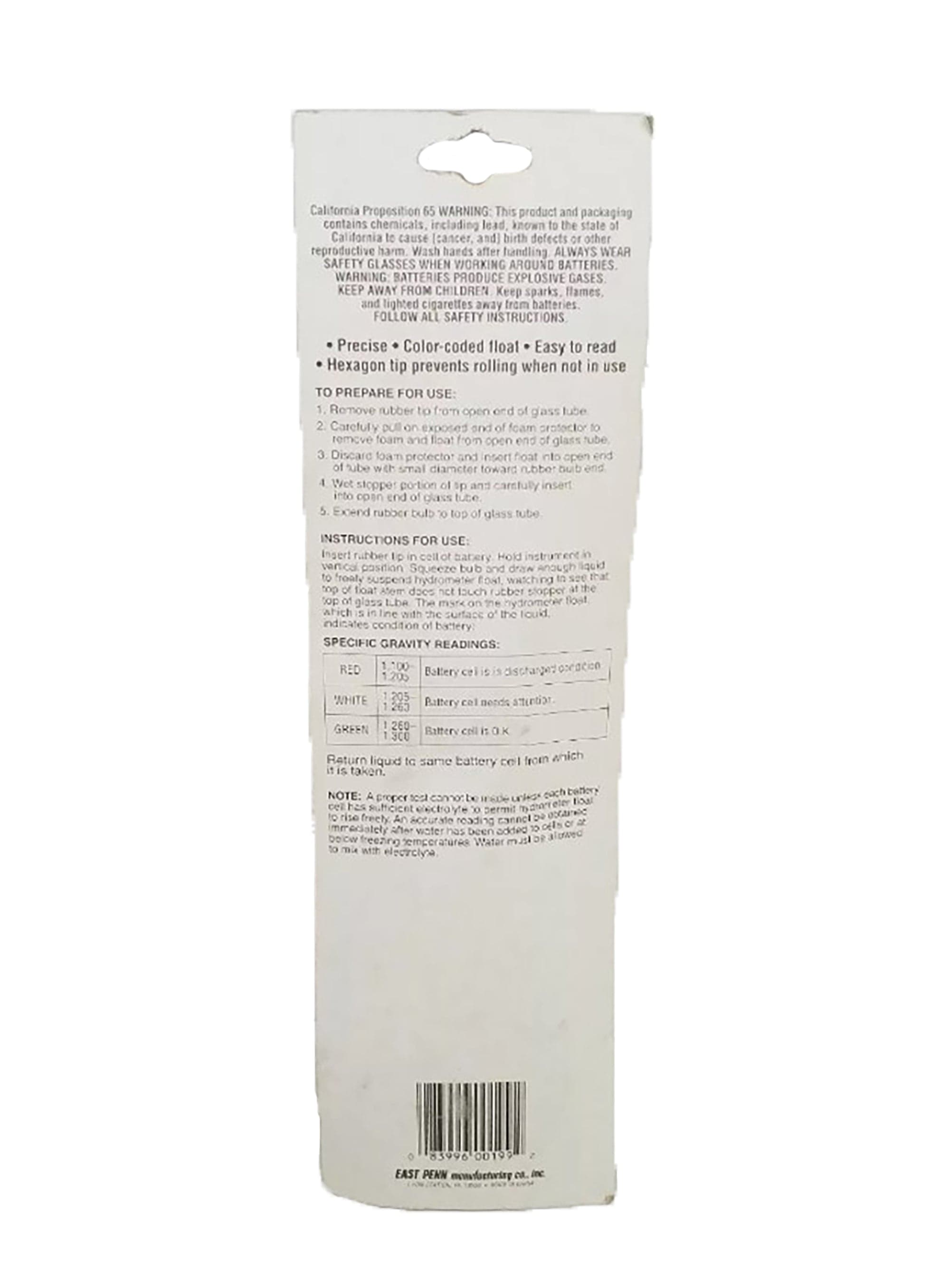 Standard Battery Hydrometer Float Bulb Tester Deka 00199