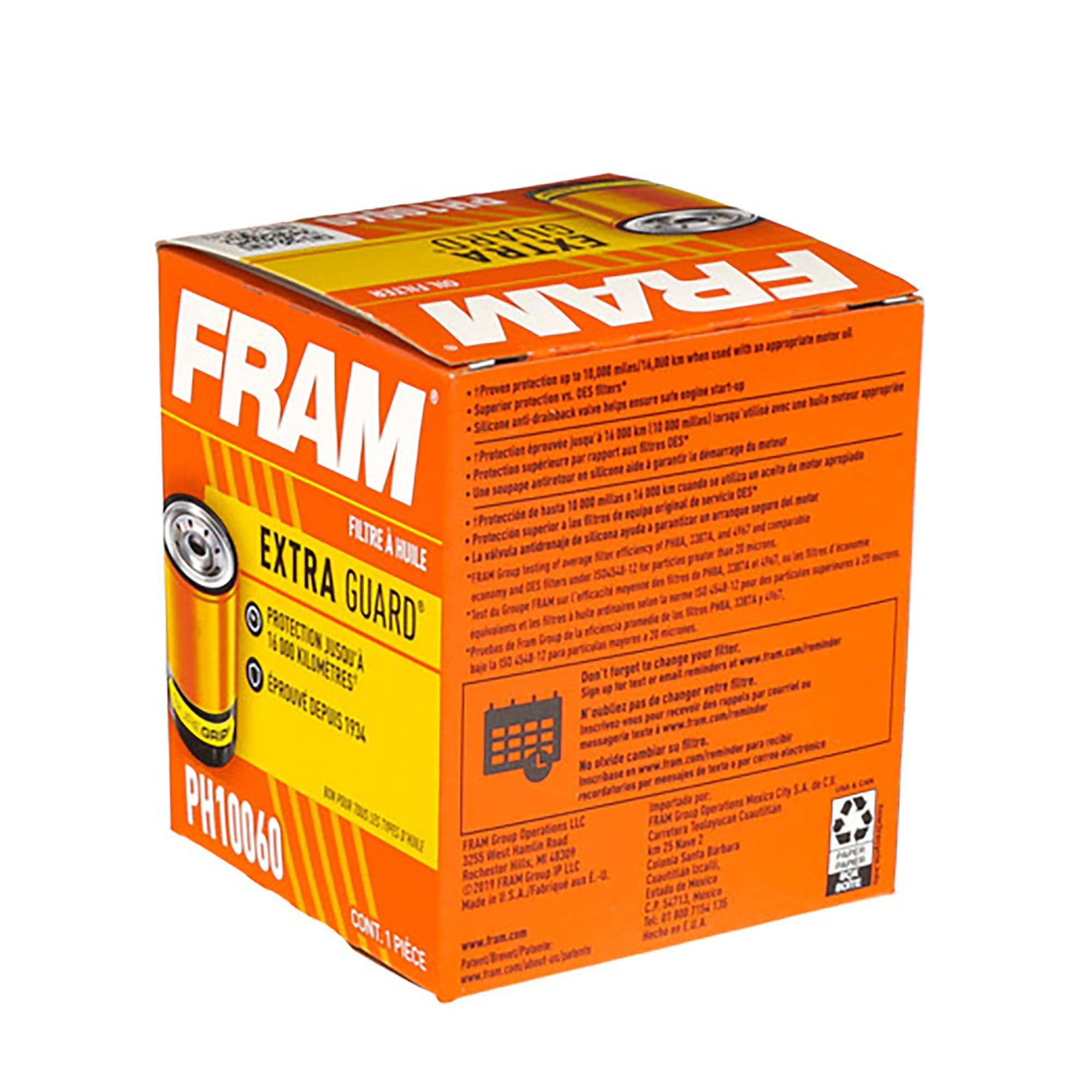 Oil Filter Spin-On Canister Fram Extra Guard PH10060