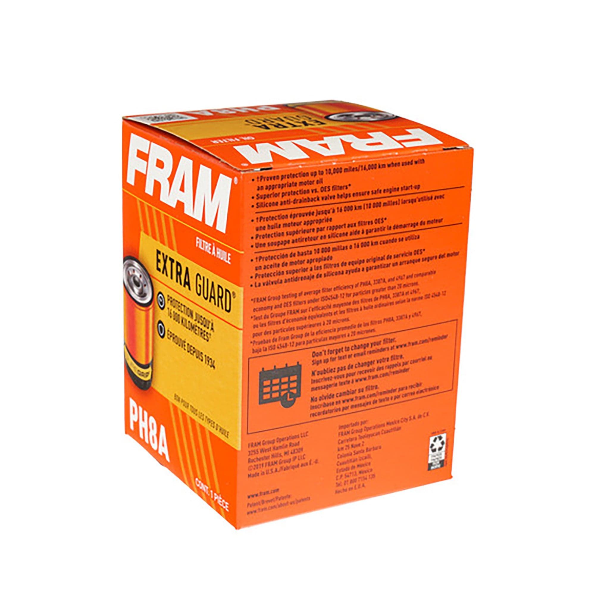 Oil Filter Spin-On Canister Fram Extra Guard PH8A