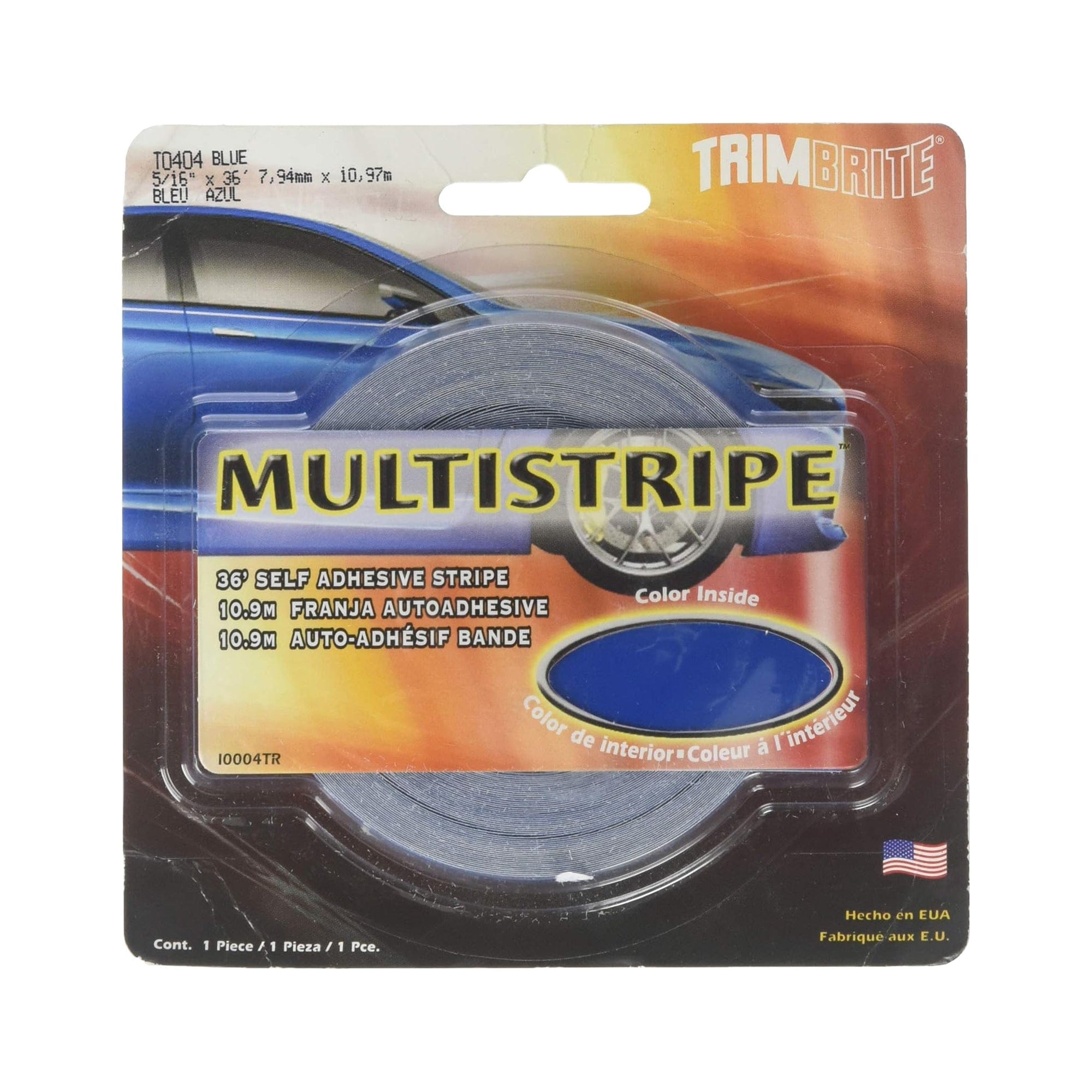 Multistripes Blue Pinstripe Tape 5/16'x36' Trimbrite T0404