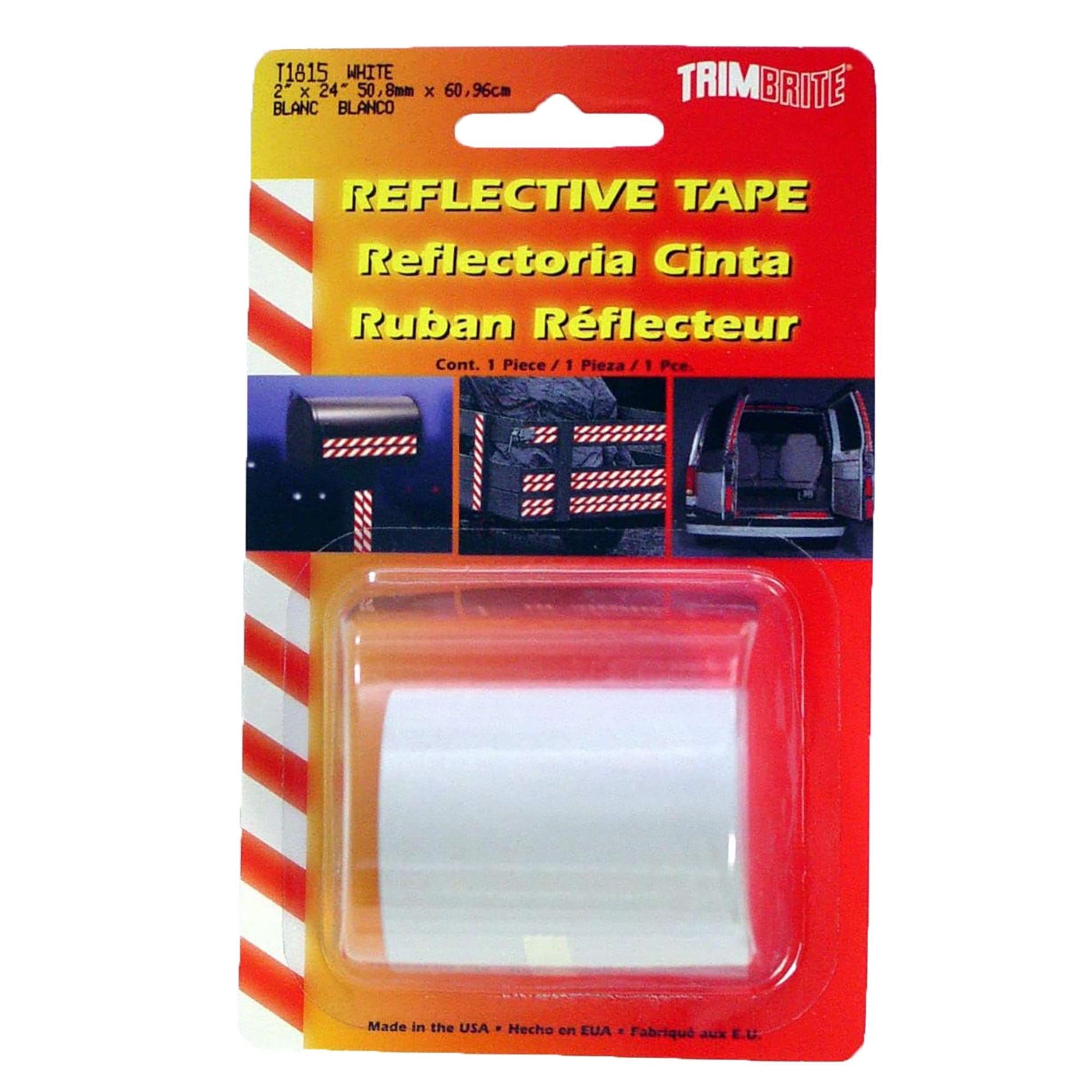 2"X24" White Reflective Tape Trimbrite T1815
