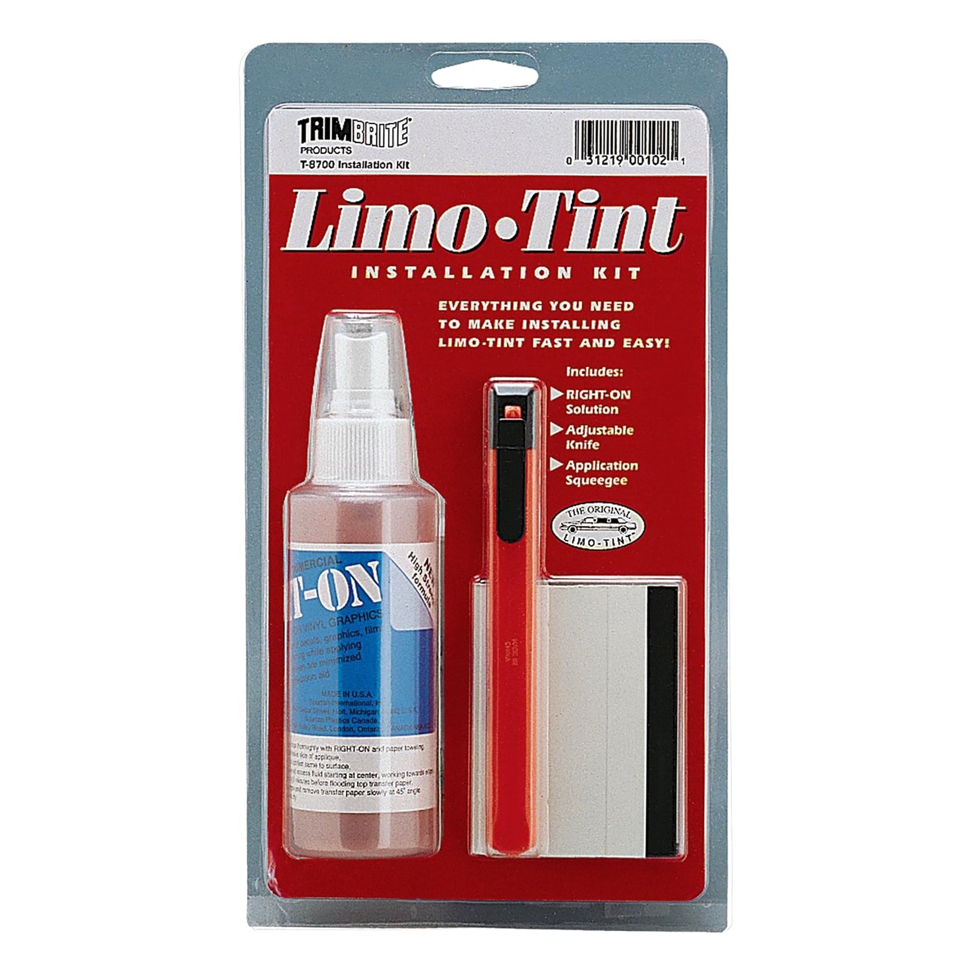 Limo-tint Installation Kit Trimbrite T8700
