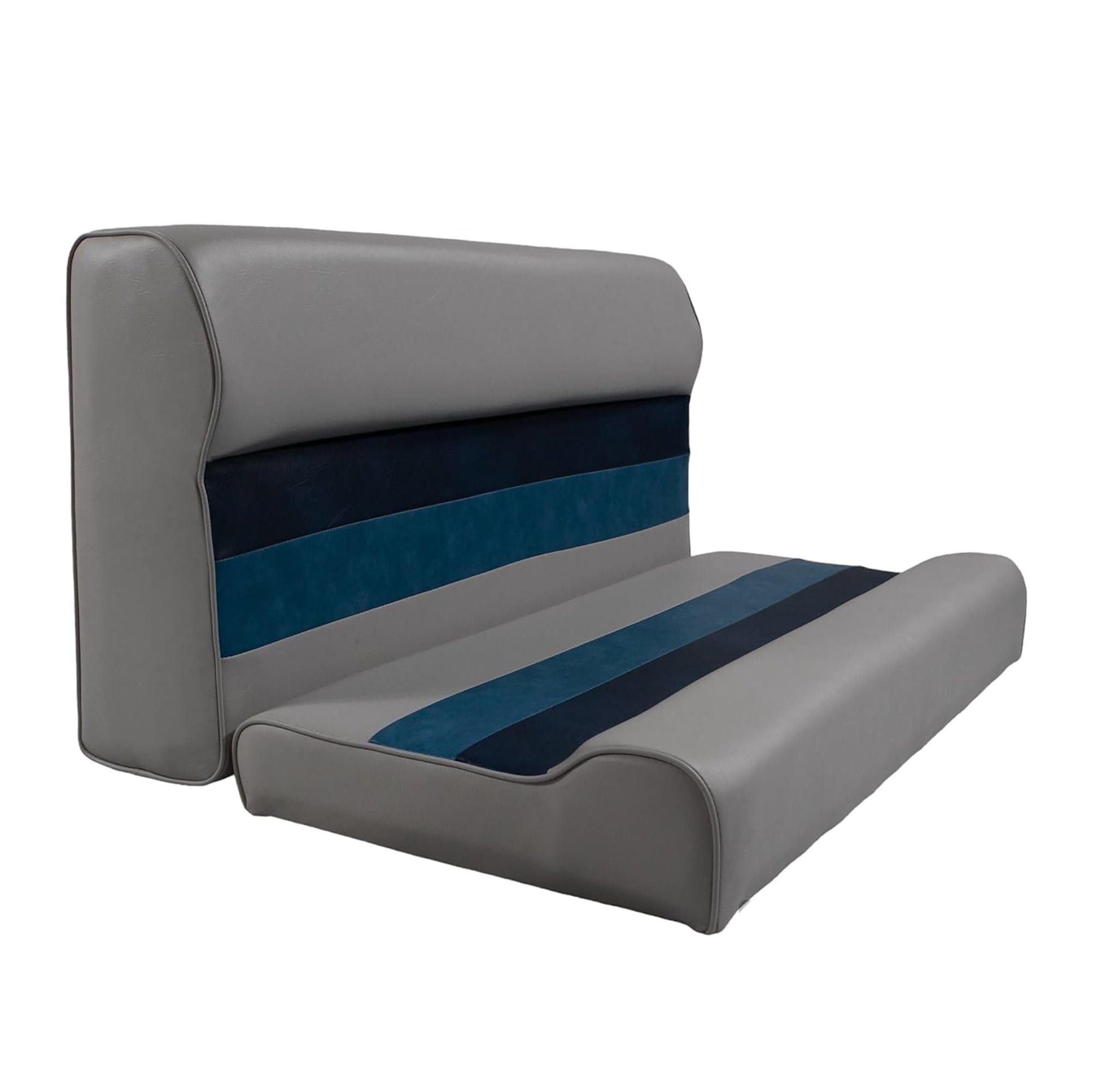 Horizon Mfg. Premium Series 37" Pontoon Bench Seat Cushion Set "Only" Gray/Navy/Blue 3001-ABDK