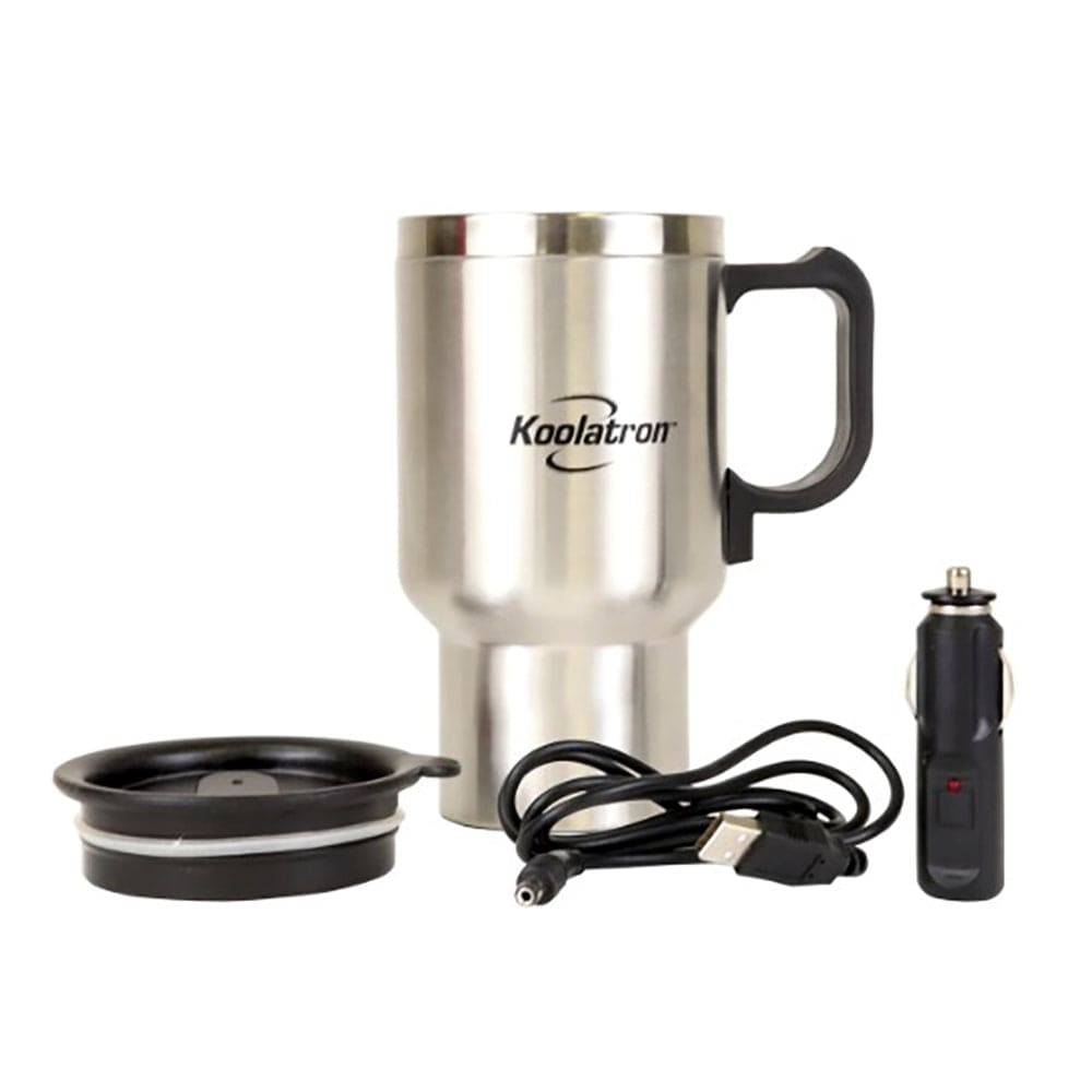 12V USB Travel Mug , Silver - Koolatron 402432