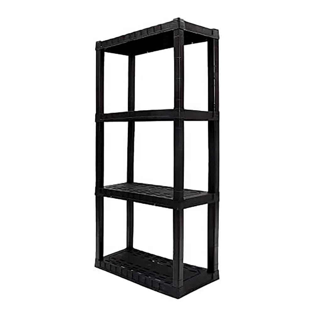 Koolatron Oskar 4 Storage Shelves 30" x 14" , Black
