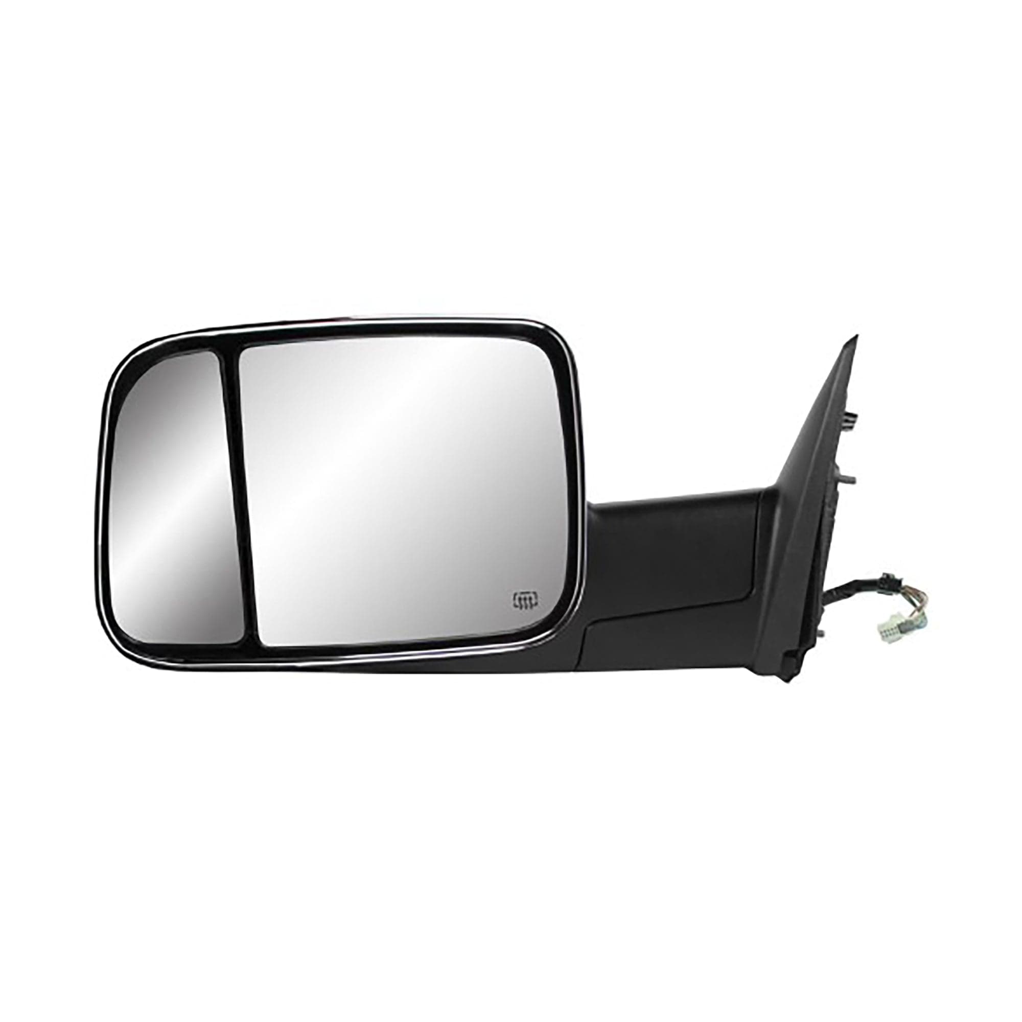 K Source 60204C Textured Black Dual Lens Chrome Cover Mirror for DODGE Ram Pick Up 1500