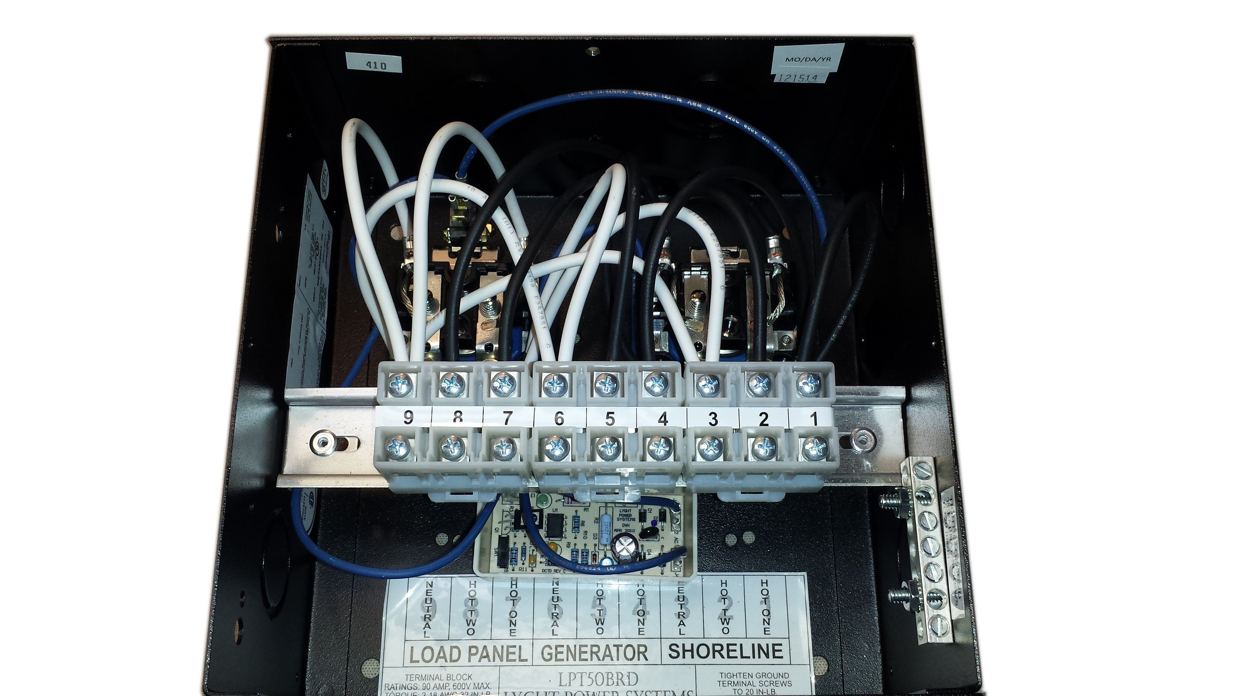 ESCO LPT-50 BRD 50 Amp 120 - 240 Volt Automatic Transfer Switch