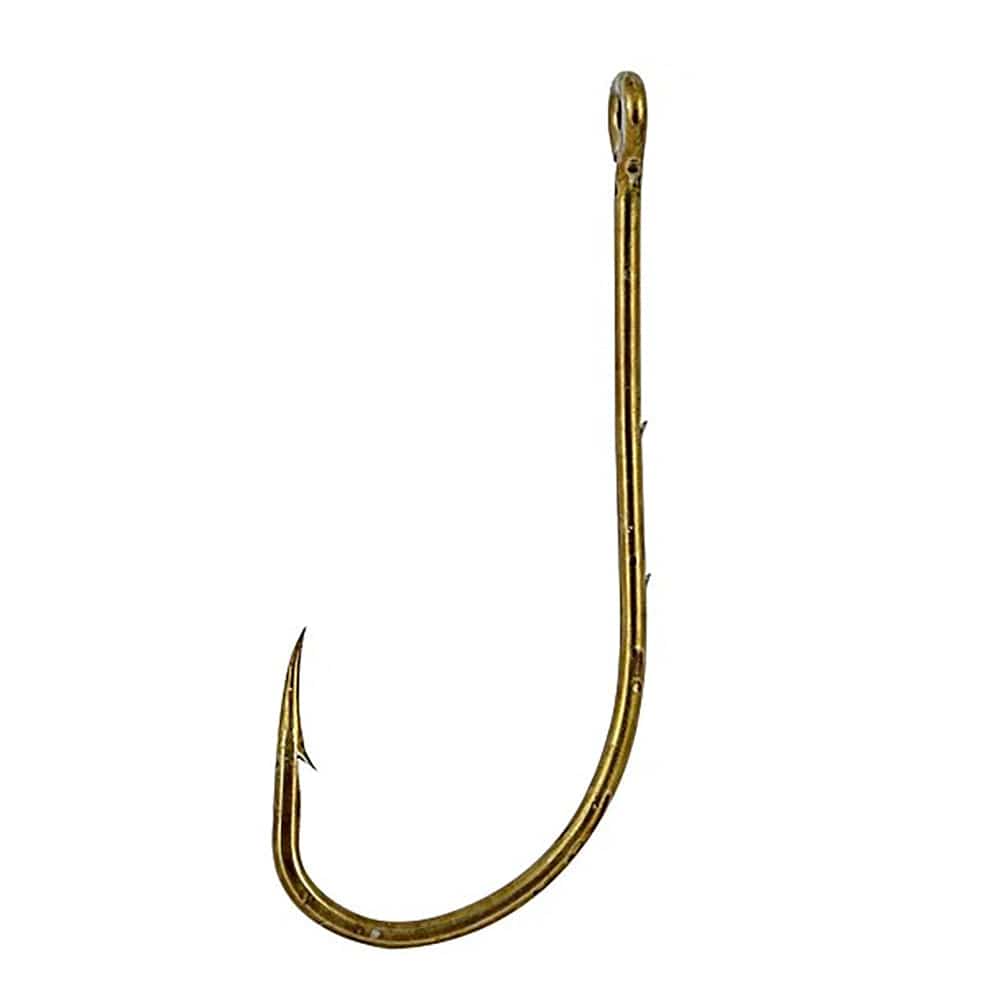 Baitholder Offset Straight Eye Hook, Bronze - Matzuo 102021-1