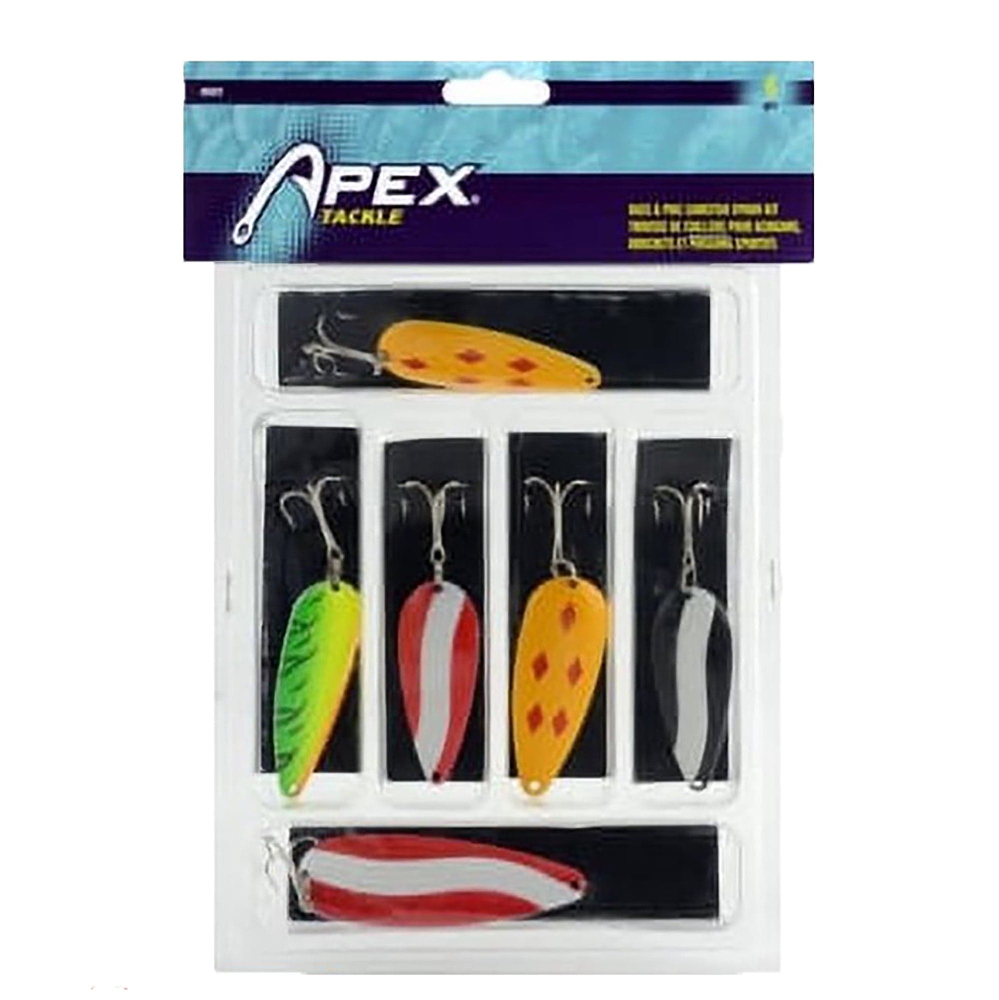 Apex Tackle Bass & Pike Gamefish Spoon Fishing Kit - 6 Pack MATZ-AP-6BP