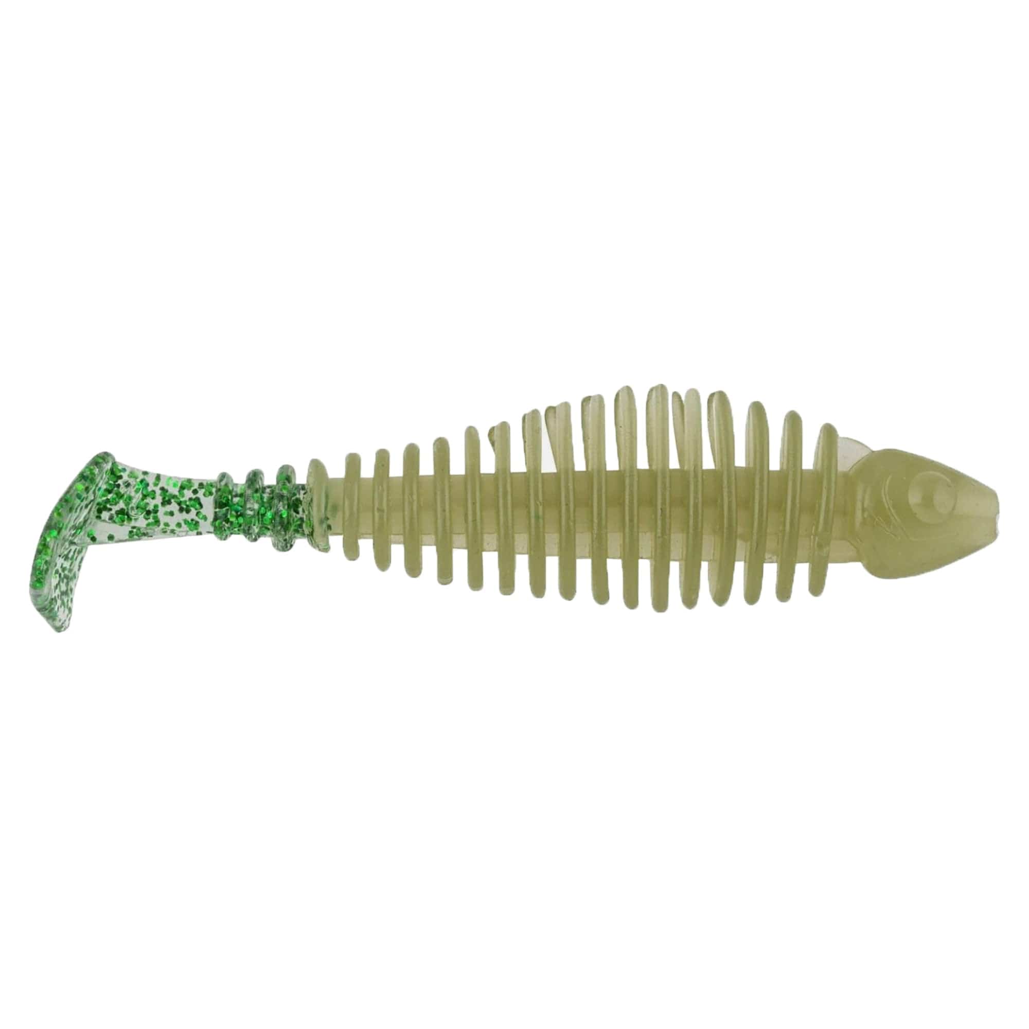 Matzuo MTZGK2.5OG Gaikotsu 2.5" Ribbed Swimmer 8pk, Olive Goby