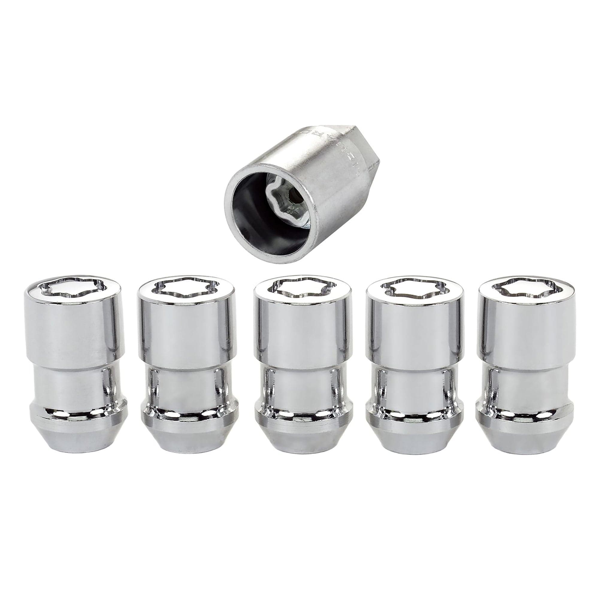5-lk Wheel Lock Set 7/16-20 Nut Cone Seat, Dual 3/4 & 13/16 Hex, 1.46" Oal-chrome McGard 24532