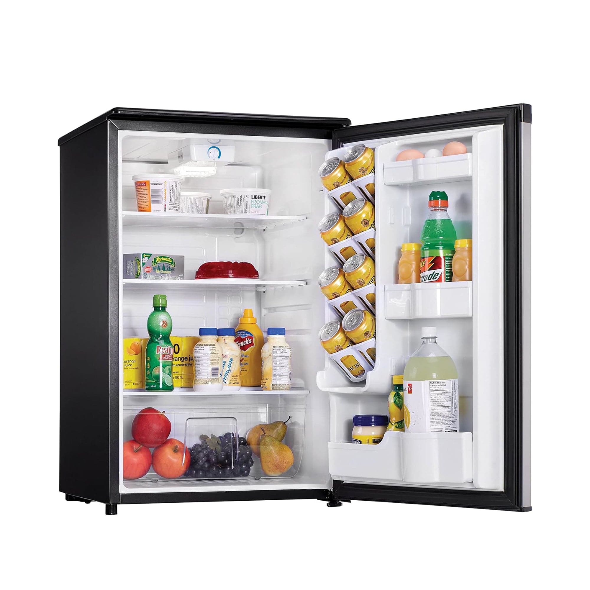 Danby 4.4 CF 1 - Door All Refrigerator, Auto-Defrost, Energy Star, Black Cabinet with Spotless Steel Door - DAR044A4BSLDD