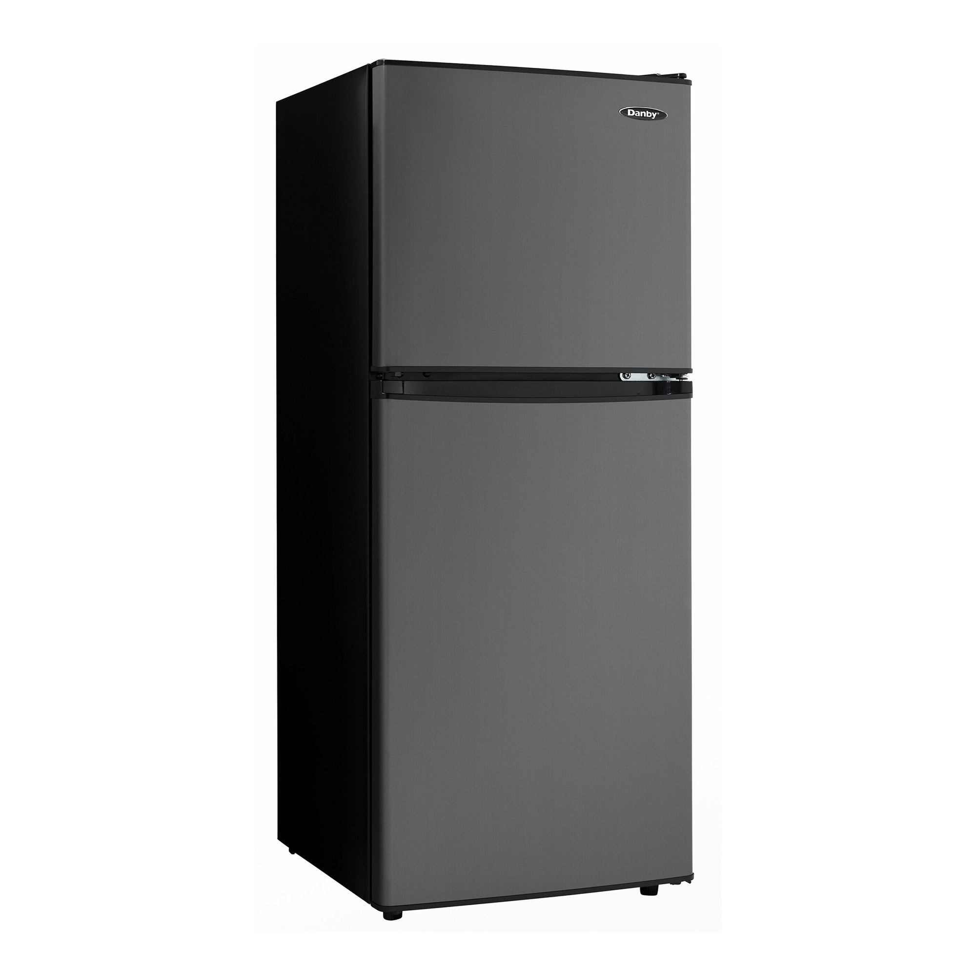 4.7 Cu. Ft. 2-Door Auto-Defrost Refrigerator, Manual Defrost Freezer, Energy Star, Black w/ SS Door Danby DCR047A1BBSL