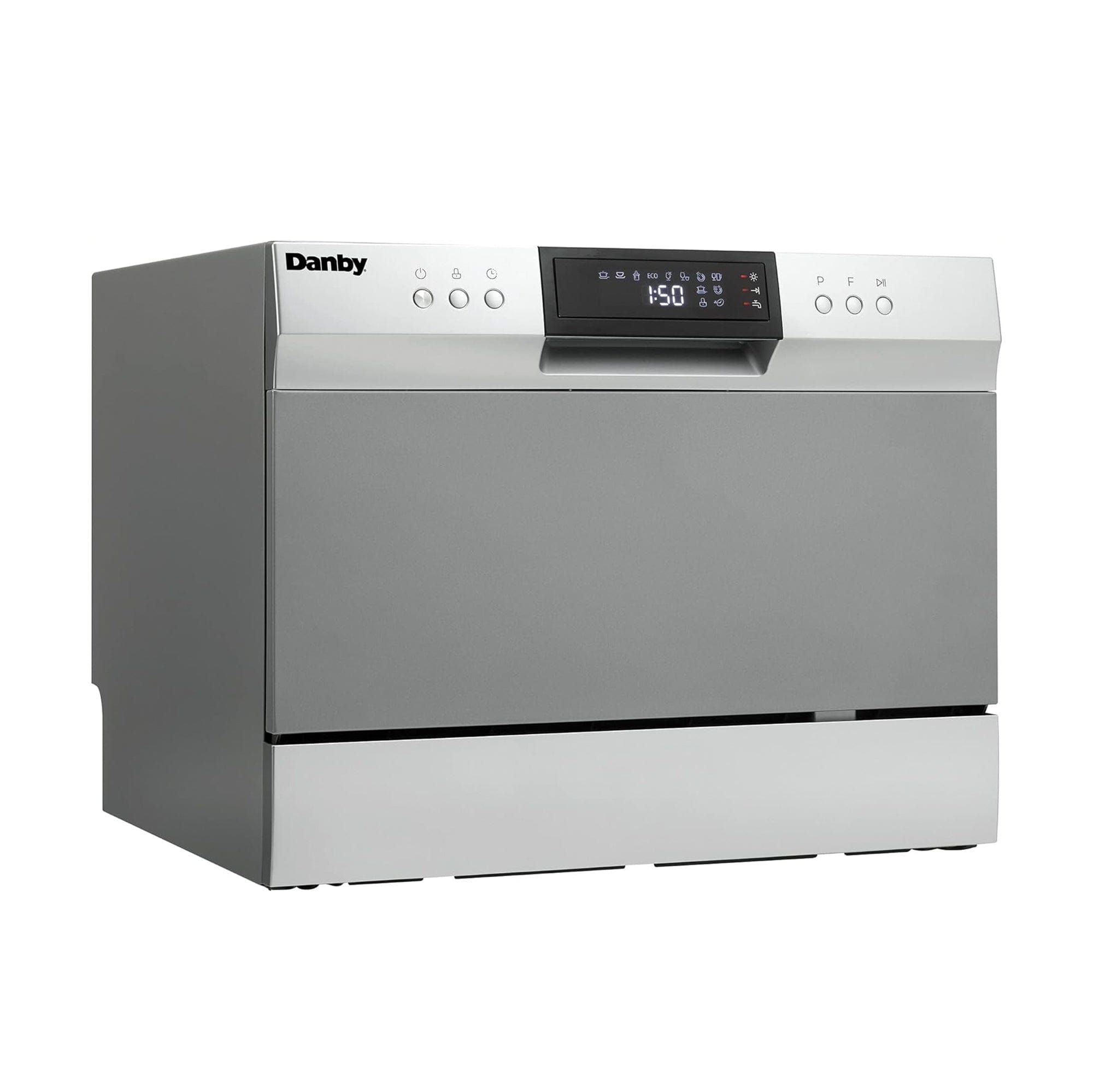 Danby Stainless Steel Interior Countertop Dishwasher 52 dBA, Energy Star, Silver - DDW631SDB