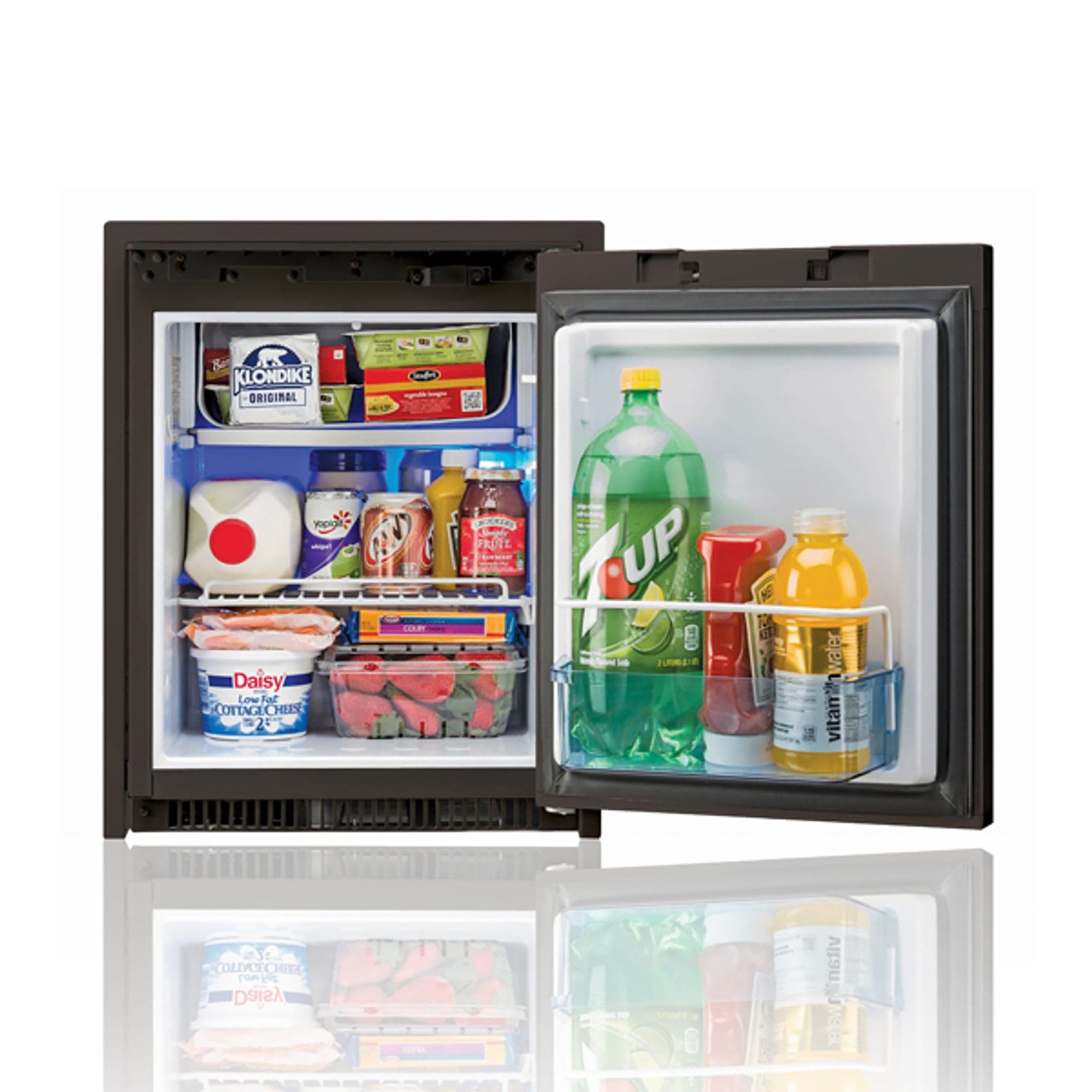 1.7CU FT 12VDC / 24VDC Black Panel Refrigerator Norcold DC740BB