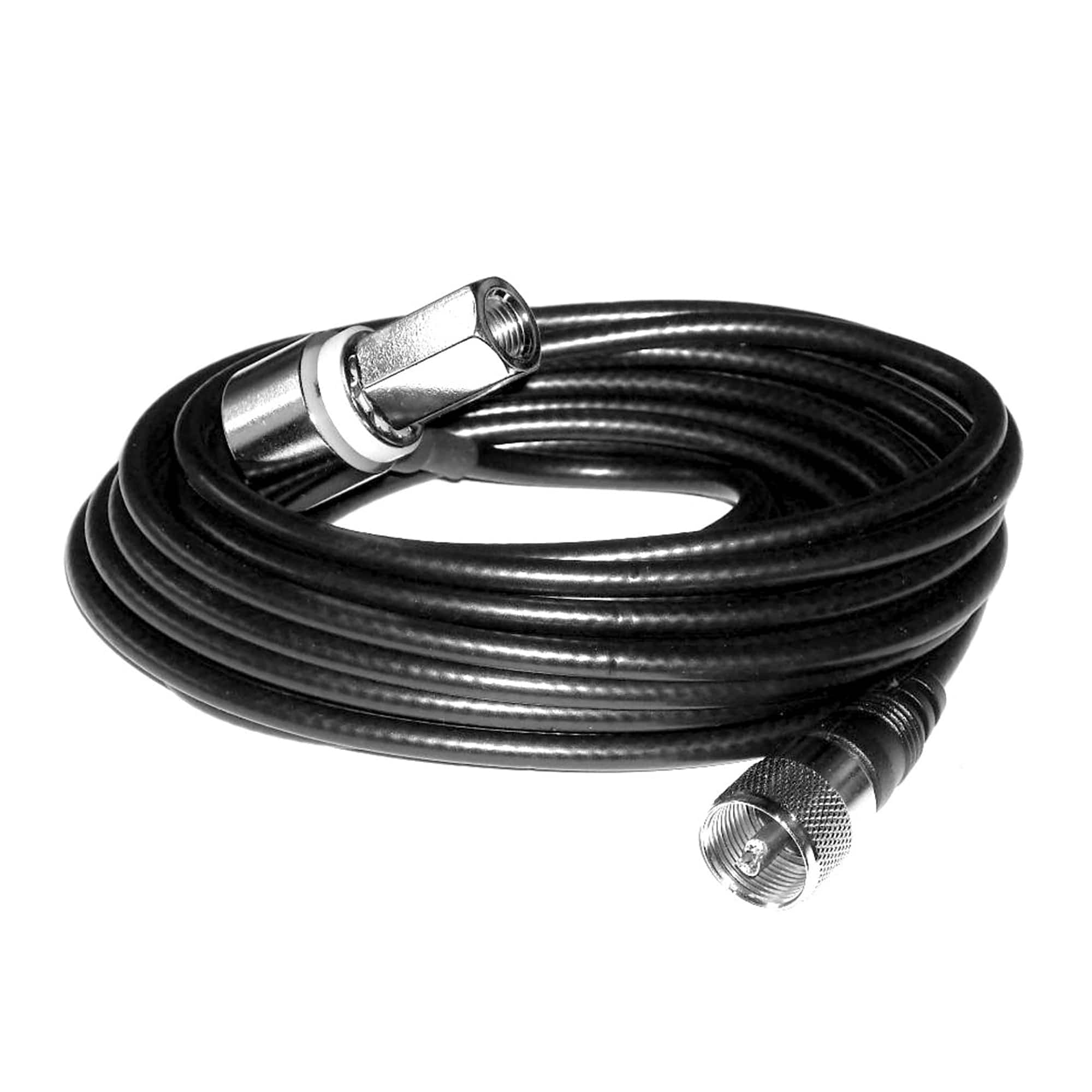 3/8-24 Right Angle Stud w/ 17 FT PL-259 Antenna Cable Mount - Opek AM-207D-1/2