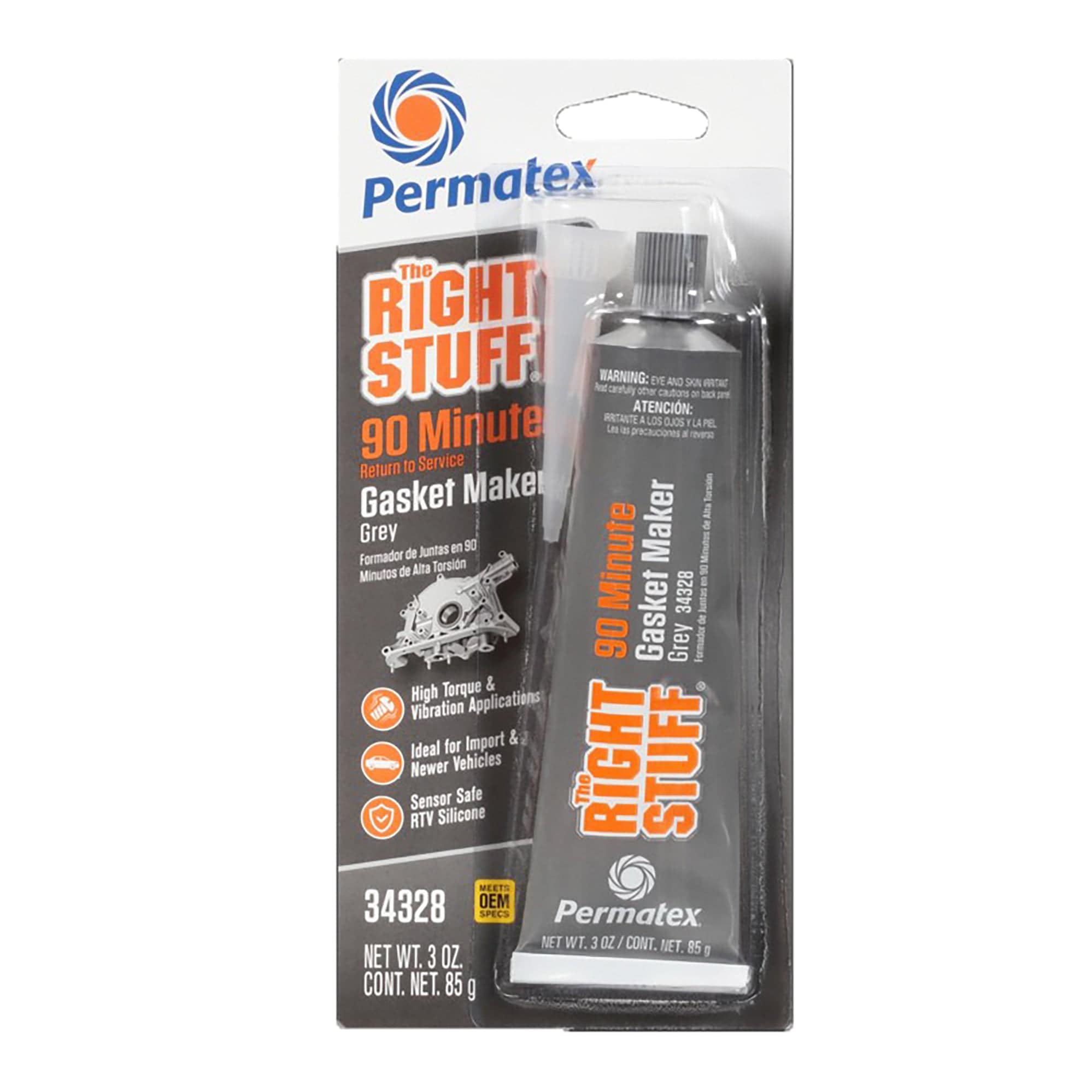 The Right Stuff Grey 90 Min 3 Oz Gasket Maker 34328 Permatex