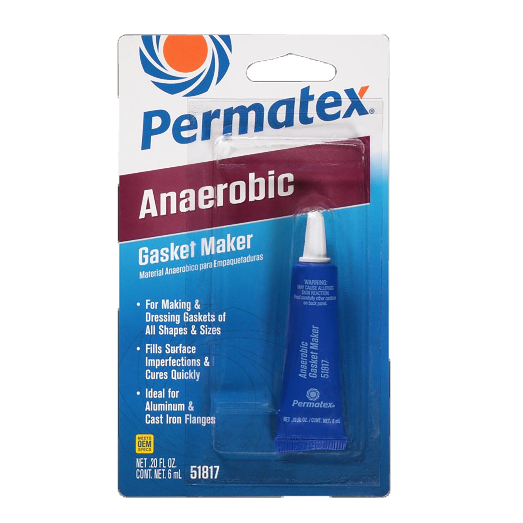 Anaerobic Gasket Maker 6 mL Tube 51817 Permatex