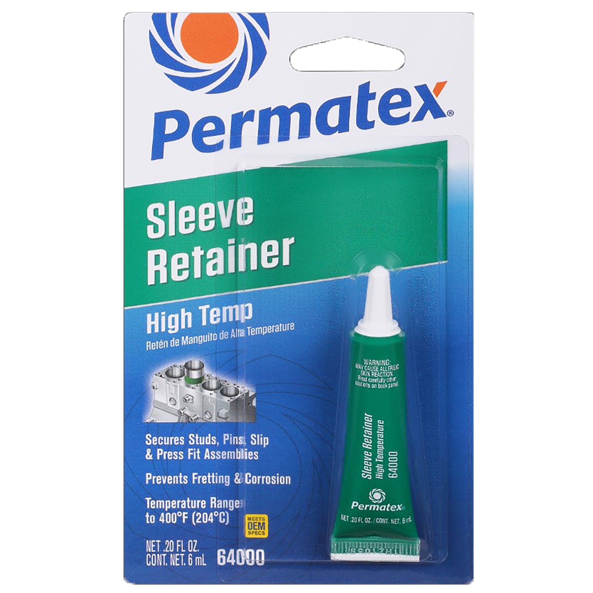 High Strength Sleeve Retainer 6 mL Tube 64000 Permatex