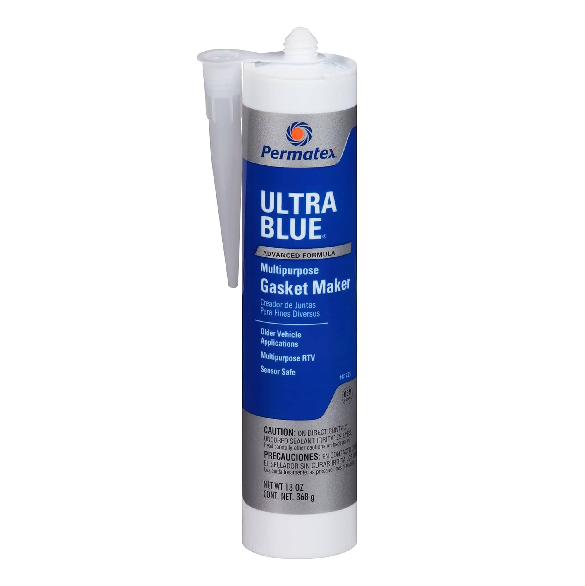 Permatex 81725 Sensor-Safe Ultra Blue RTV Silicone Gasket Maker, 13 oz.