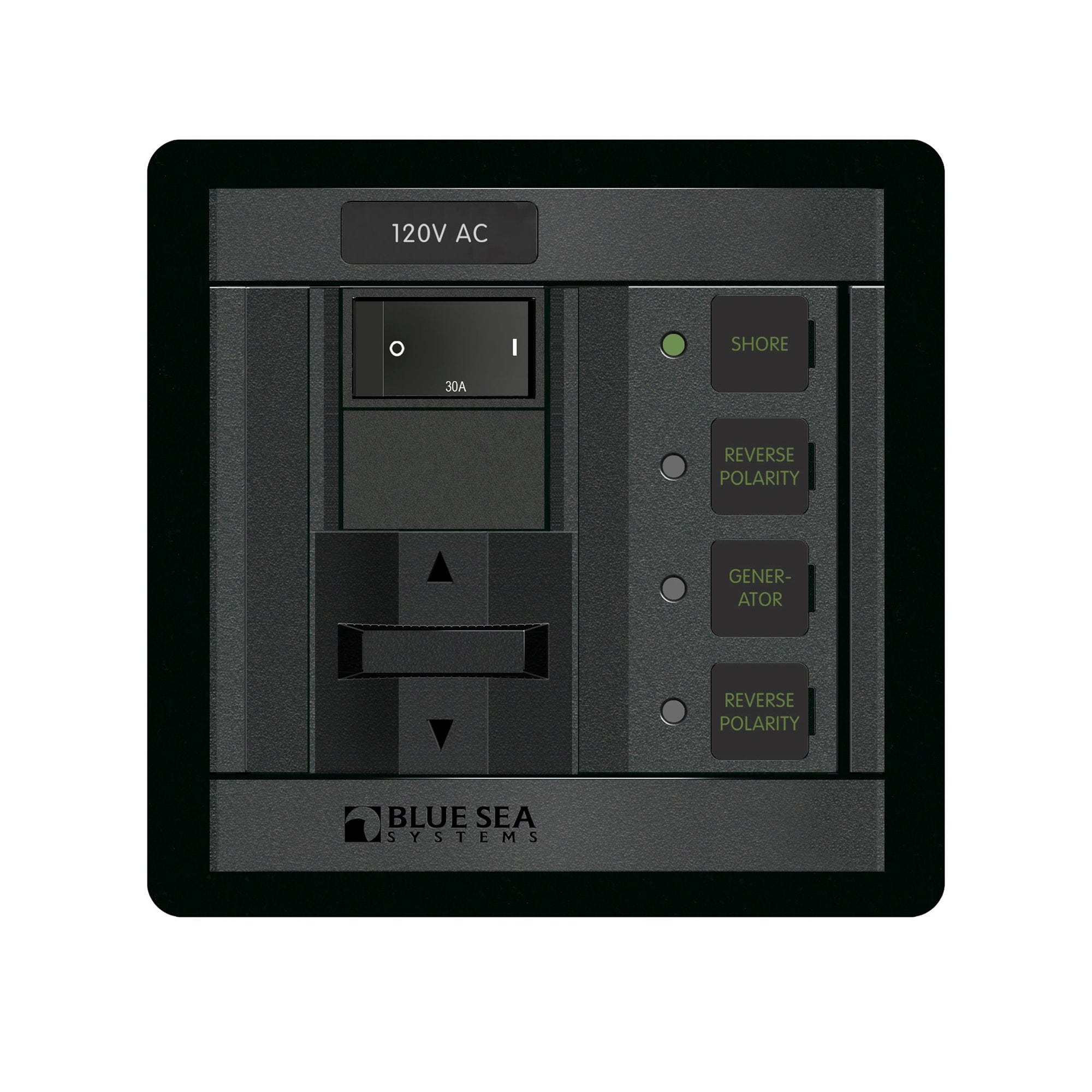 120 Volt AC 2 Source Selection Panel 30A RR Navico Group POWM-1208-BSS
