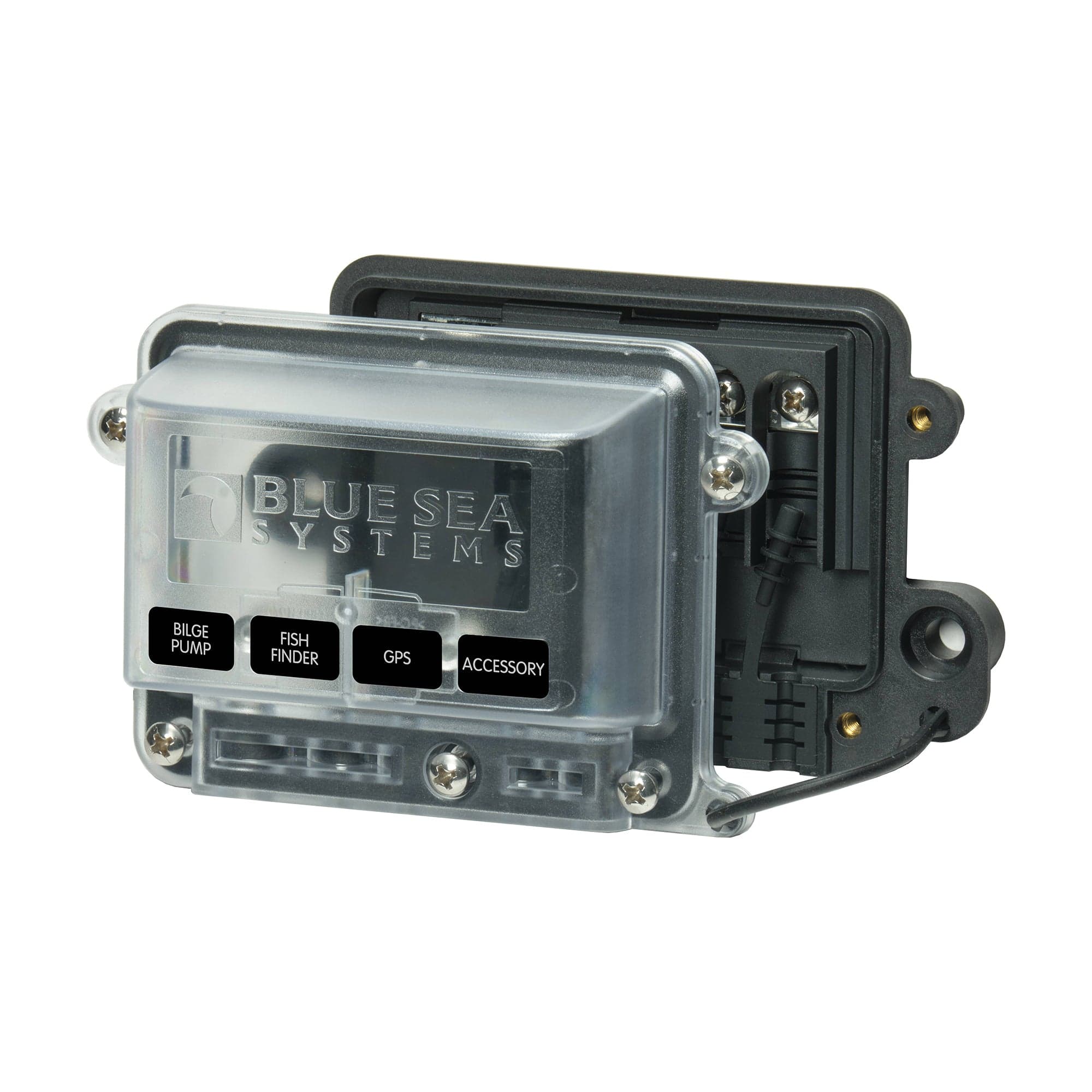 BusBar H2O 4 Gang Common Bus w/ Cover - Blue Sea Systems 2356