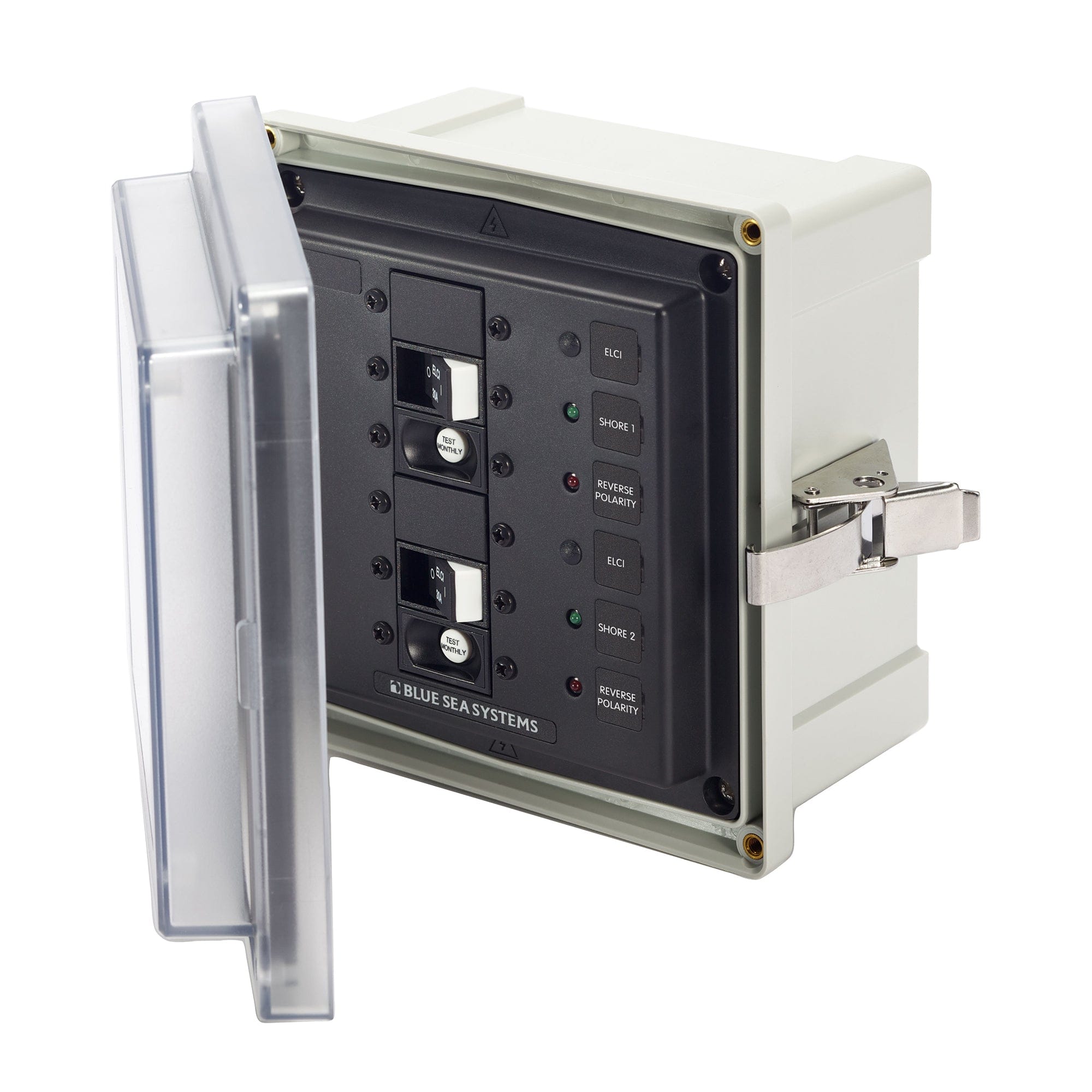 Enclosure SMS Panel 120VAC ELCI 30A Dual Blue Sea Systems 3117-BSS