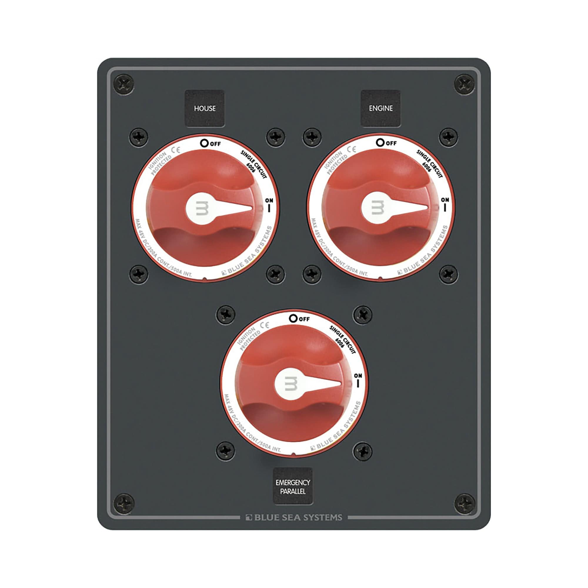 Traditional Metal Dual Bank Battery Management DC Panel 8280-BSS Blue Sea